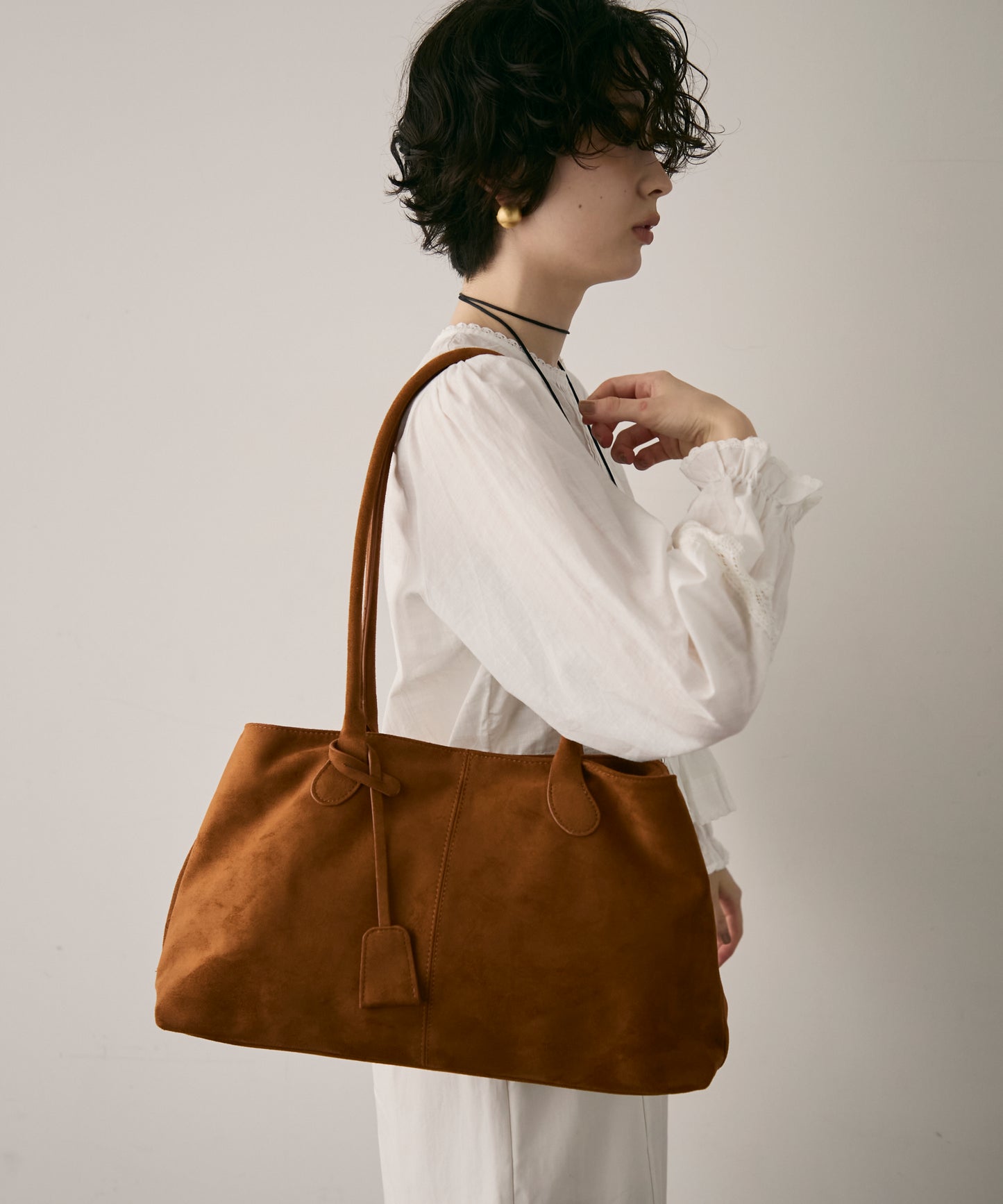 ビーガンスエードビッグボストンBAG