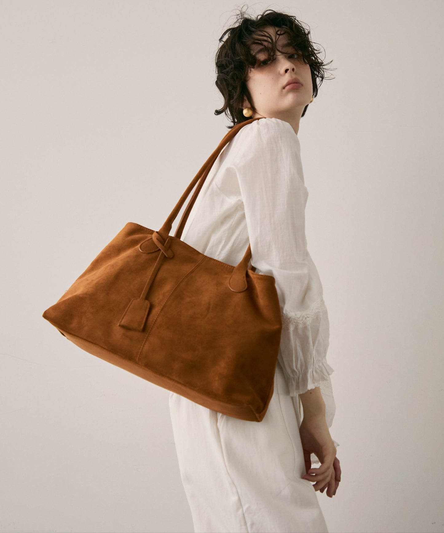 ビーガンスエードビッグボストンBAG
