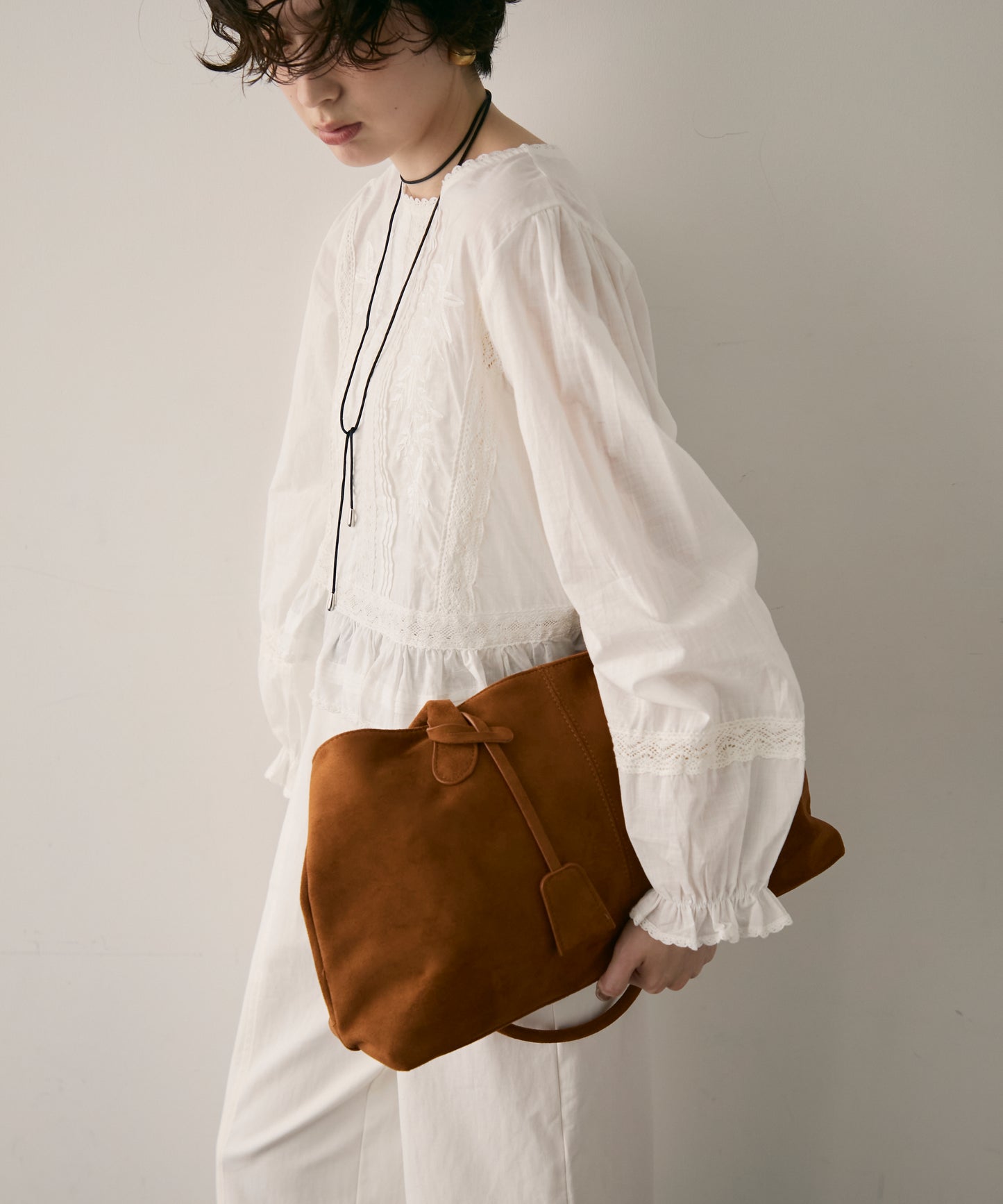 ビーガンスエードビッグボストンBAG