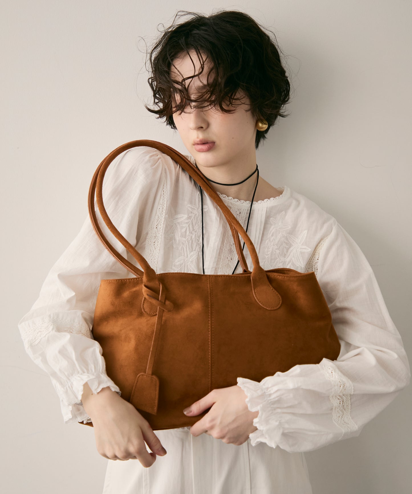 ビーガンスエードビッグボストンBAG