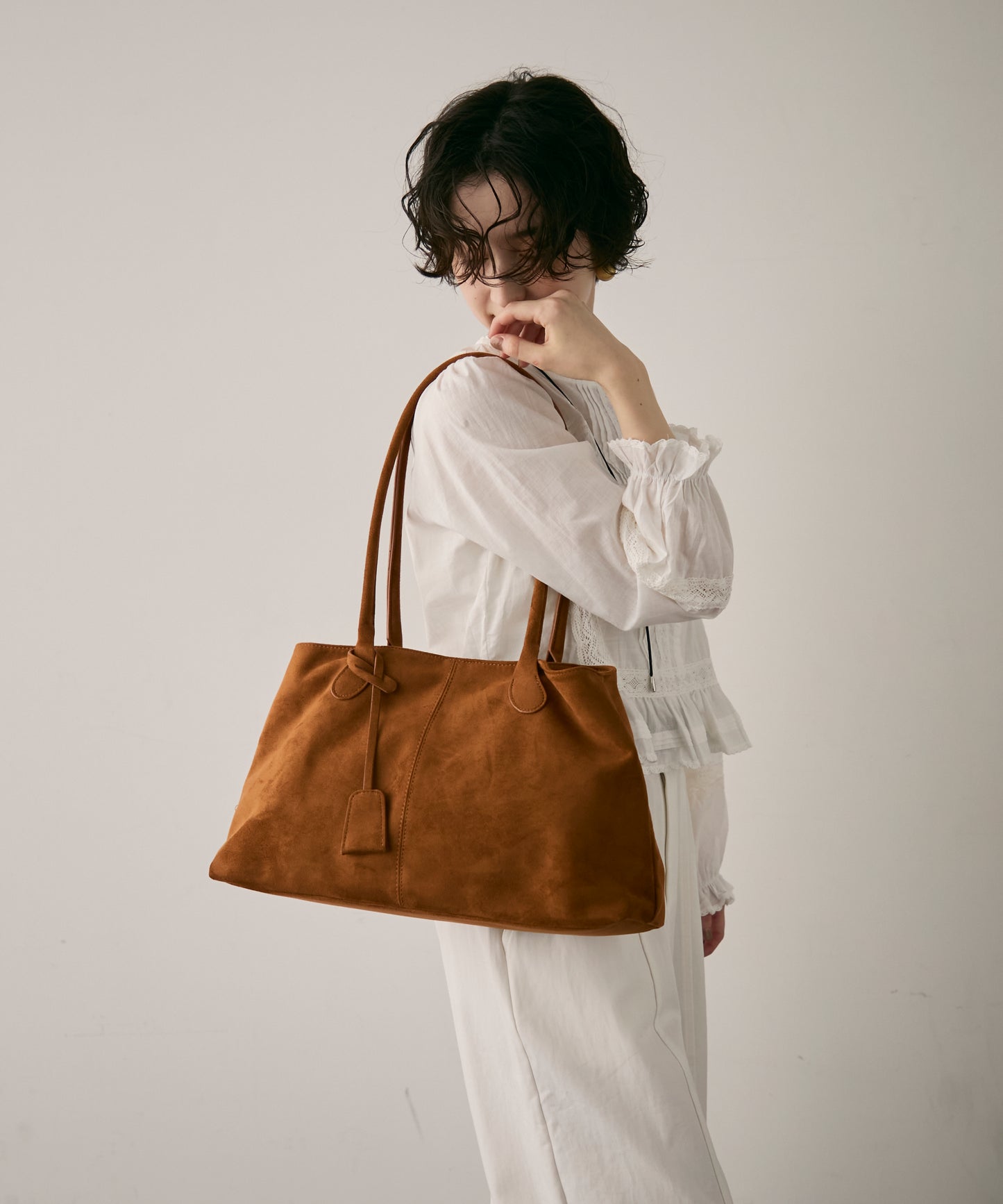 ビーガンスエードビッグボストンBAG