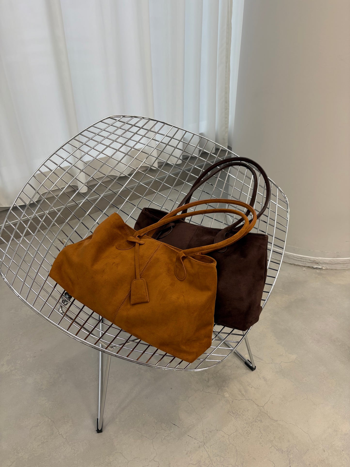 ビーガンスエードビッグボストンBAG