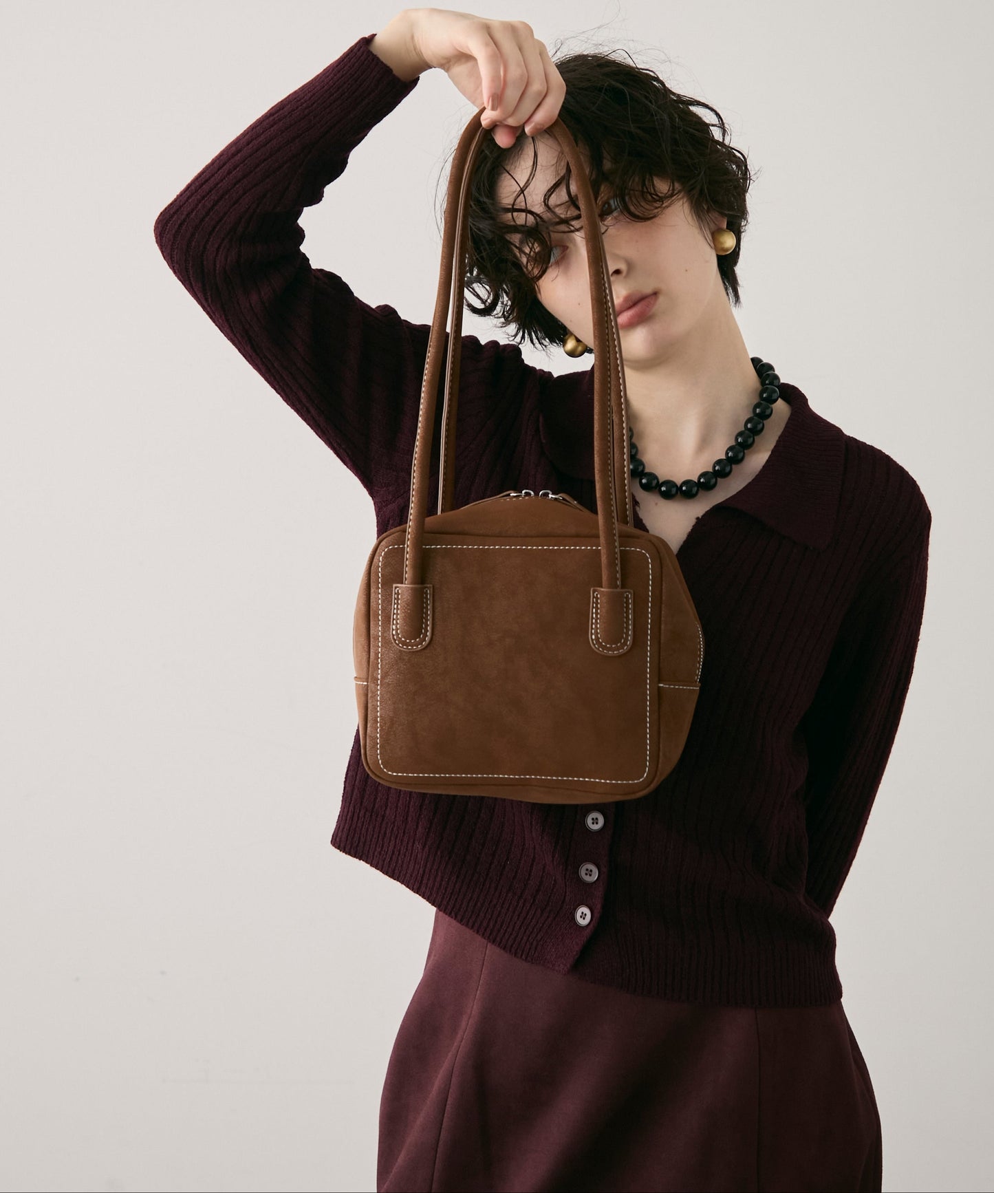 ロングハンドルスクエアボストンBAG
