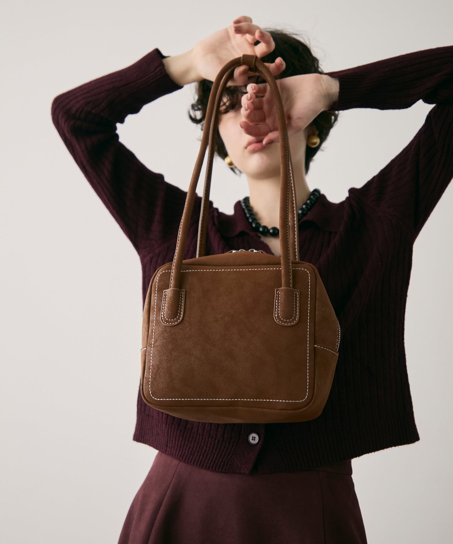 ロングハンドルスクエアボストンBAG
