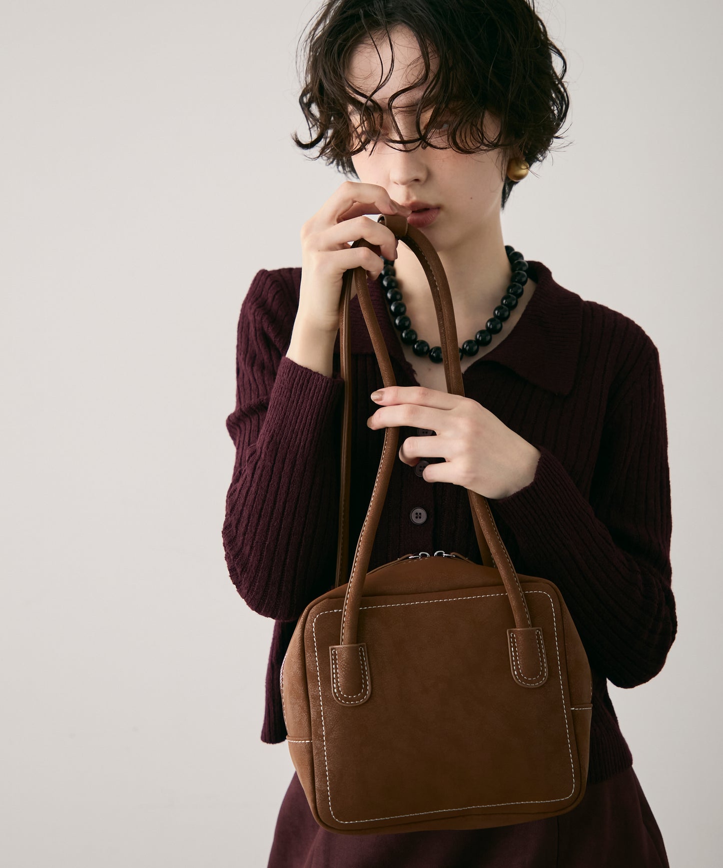 ロングハンドルスクエアボストンBAG