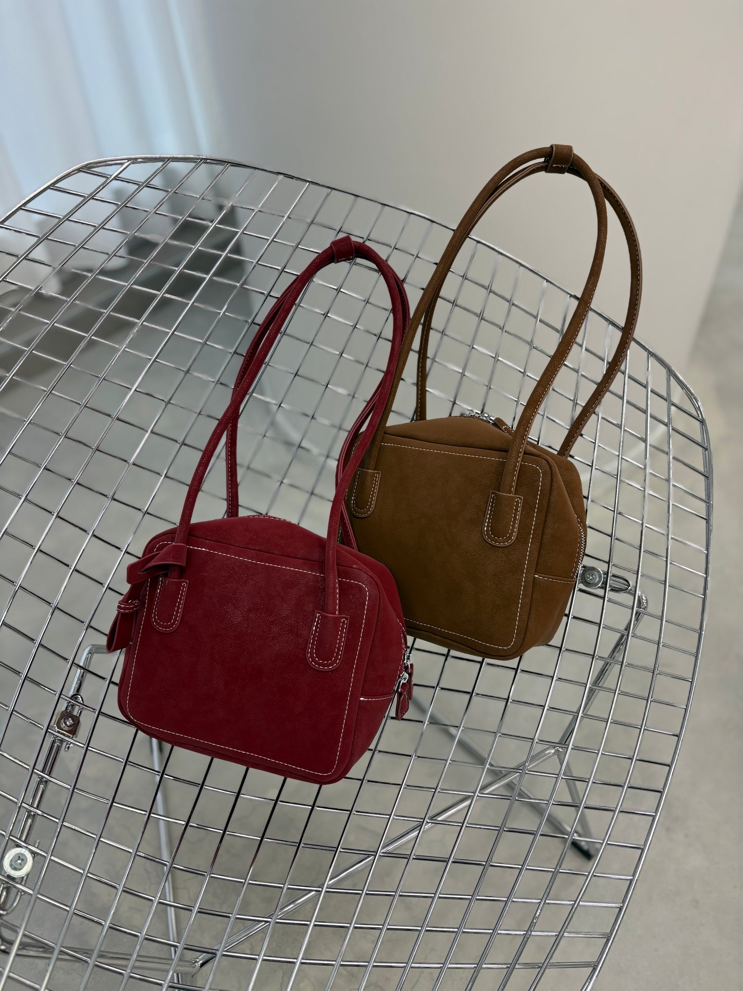 ロングハンドルスクエアボストンBAG