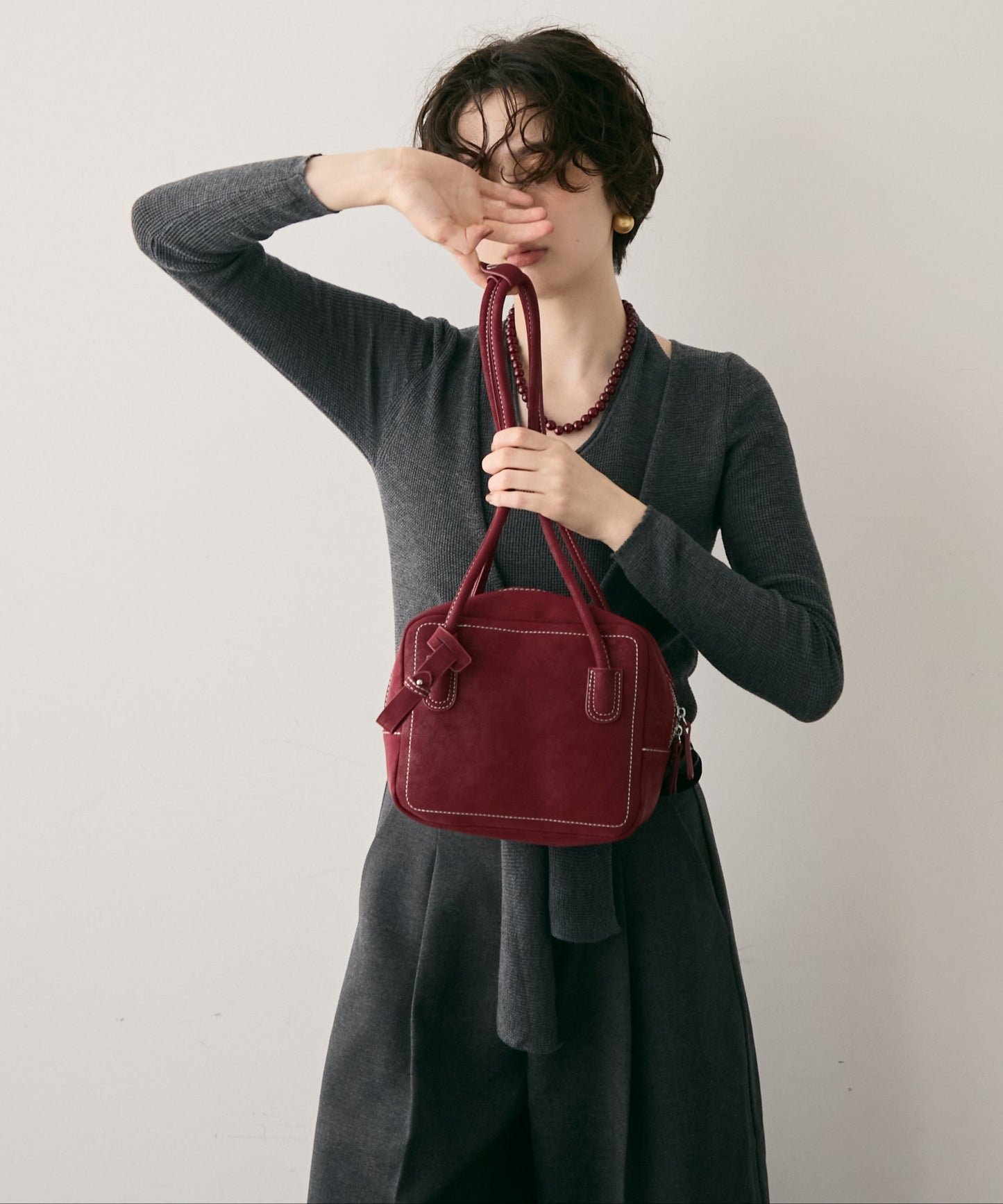 ロングハンドルスクエアボストンBAG