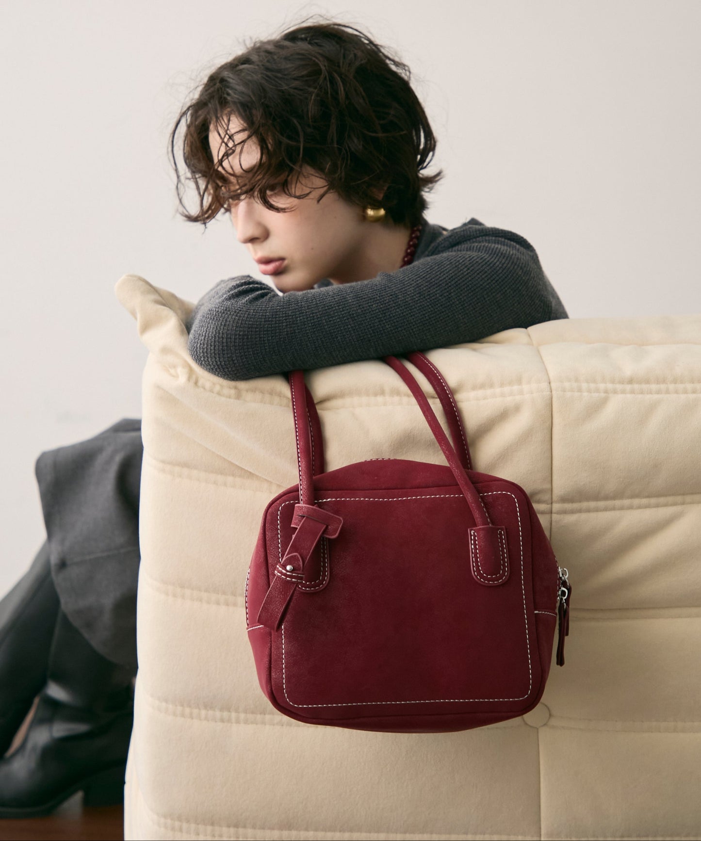 ロングハンドルスクエアボストンBAG