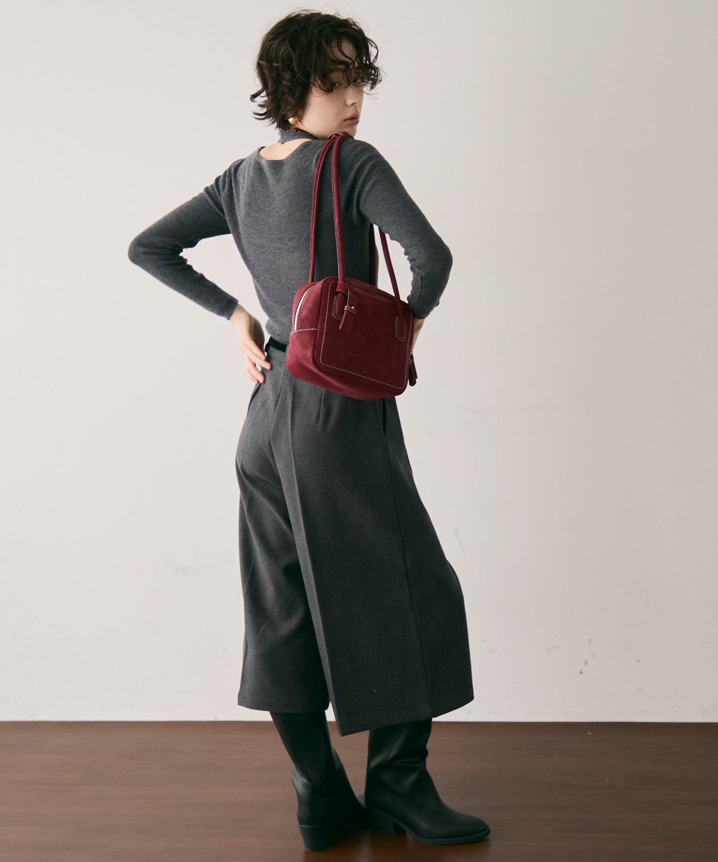 ロングハンドルスクエアボストンBAG