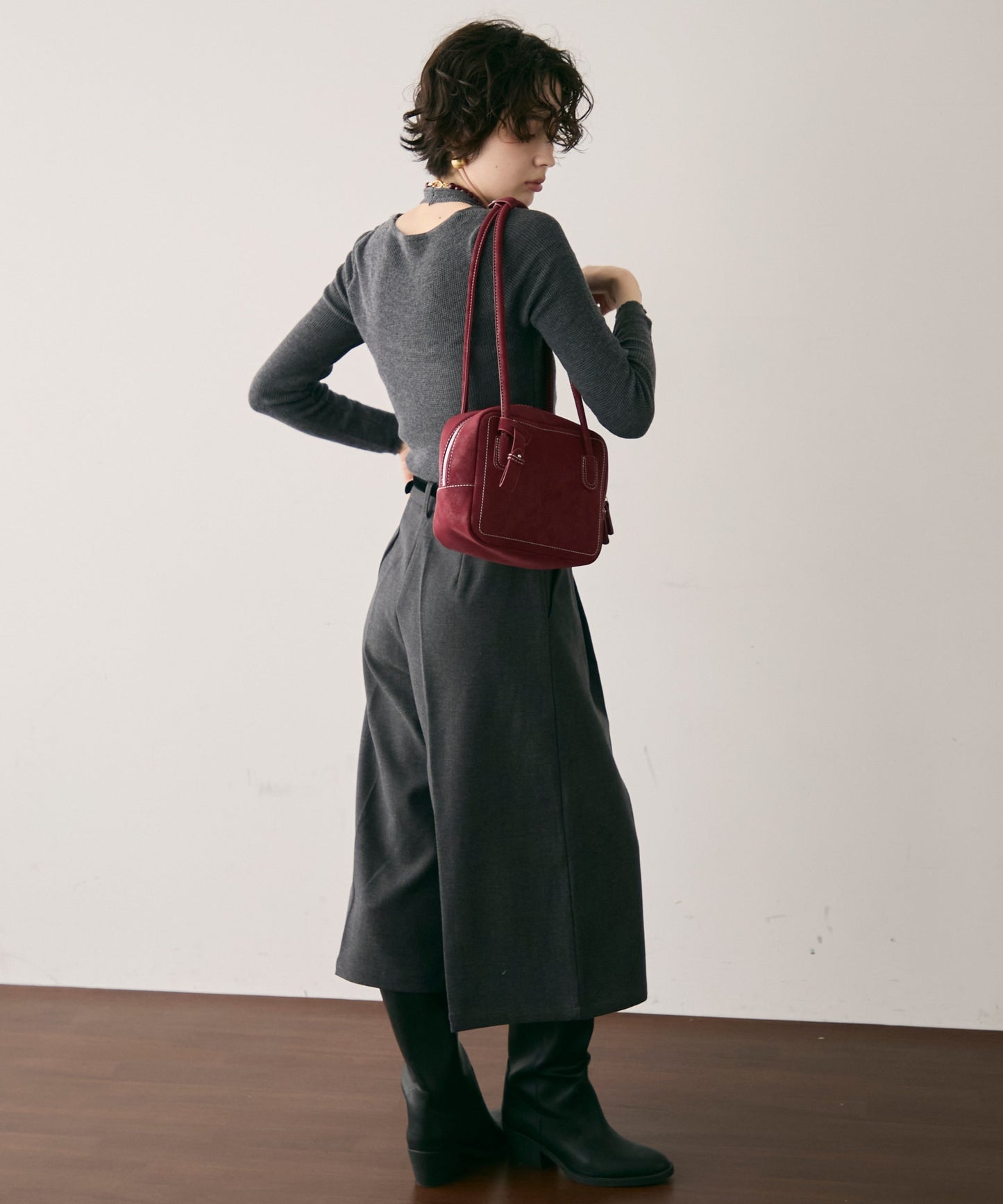 ロングハンドルスクエアボストンBAG