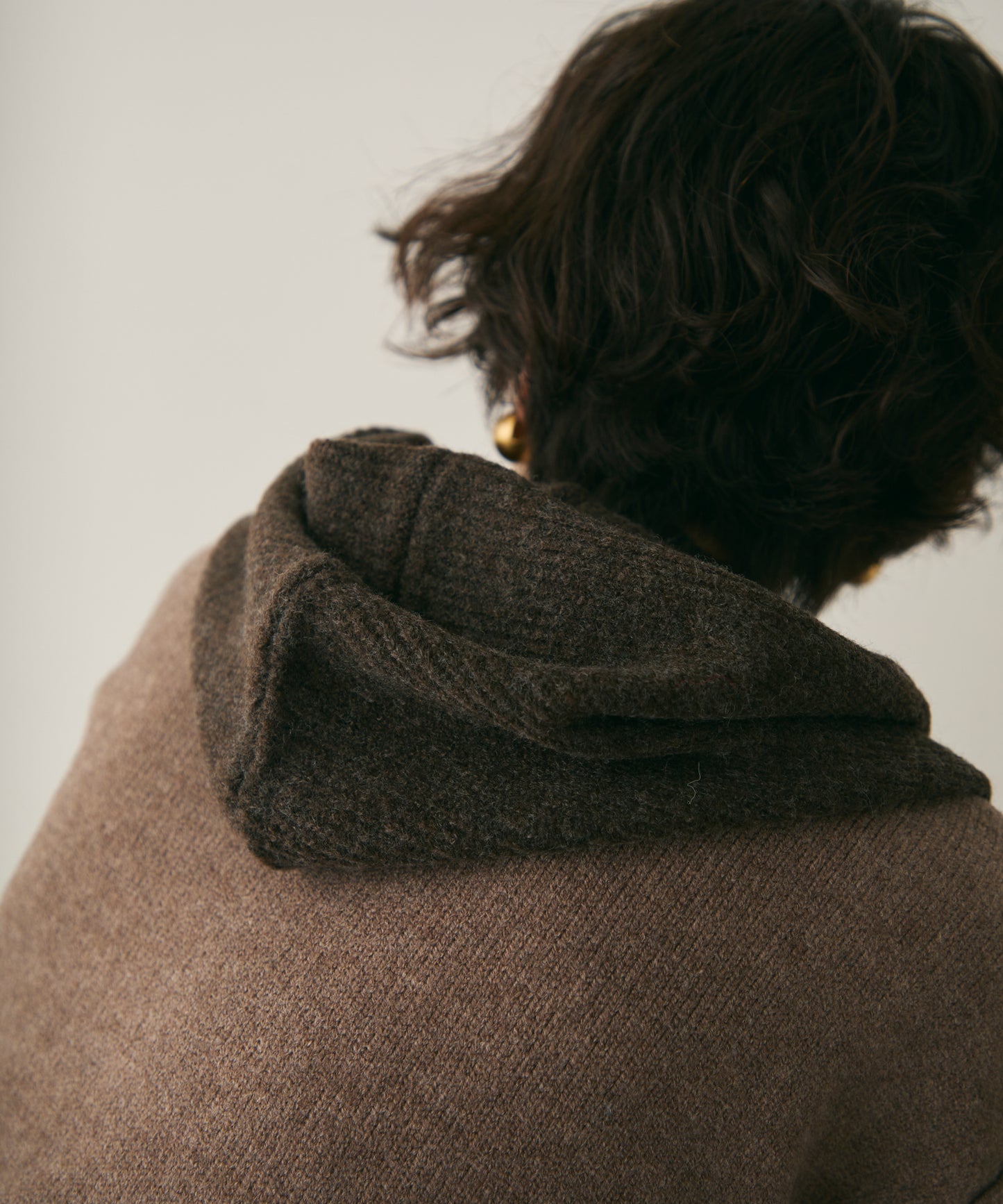 もちもちニットフード付きマフラー