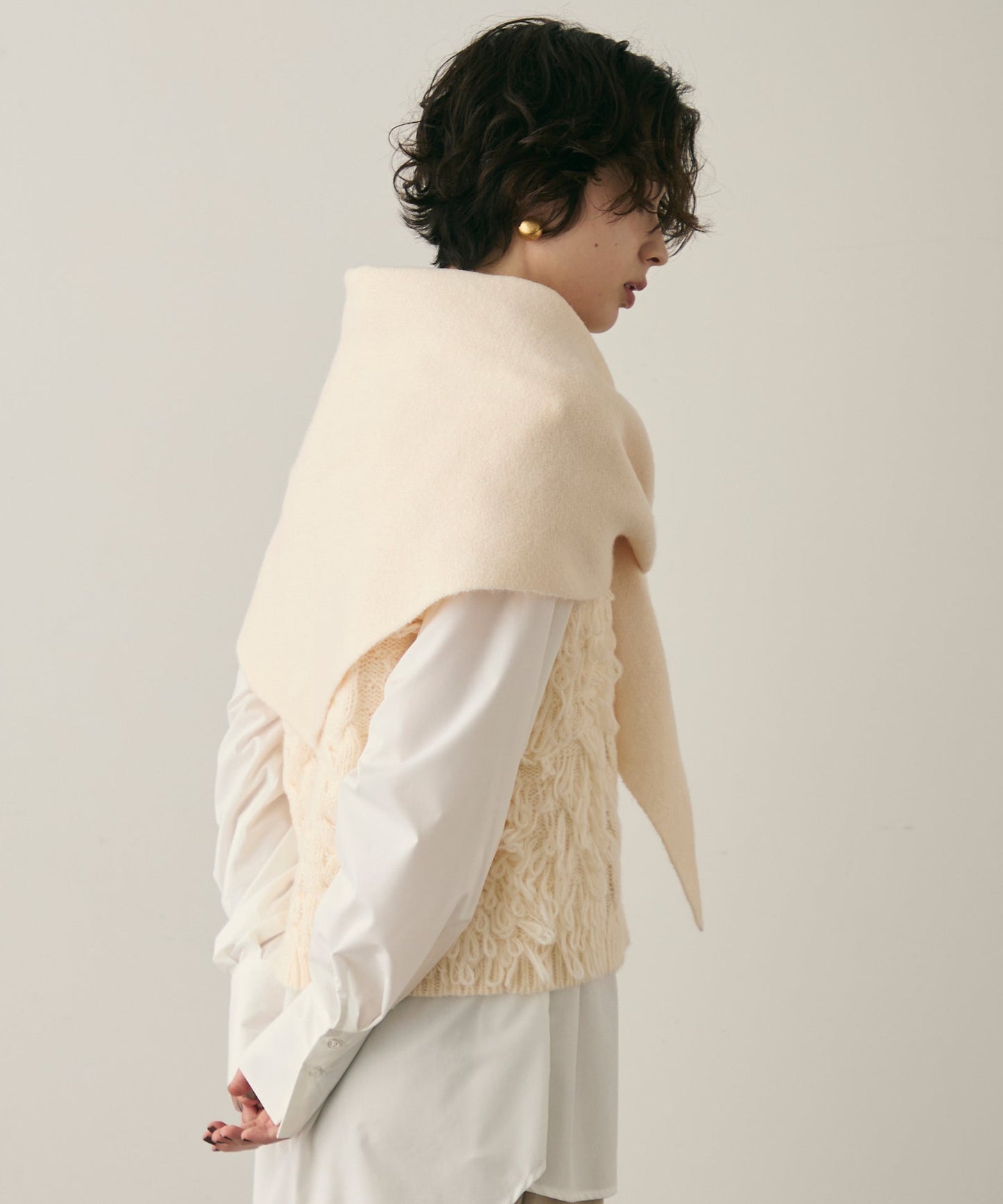 もちもちニットトライアングルスカーフ