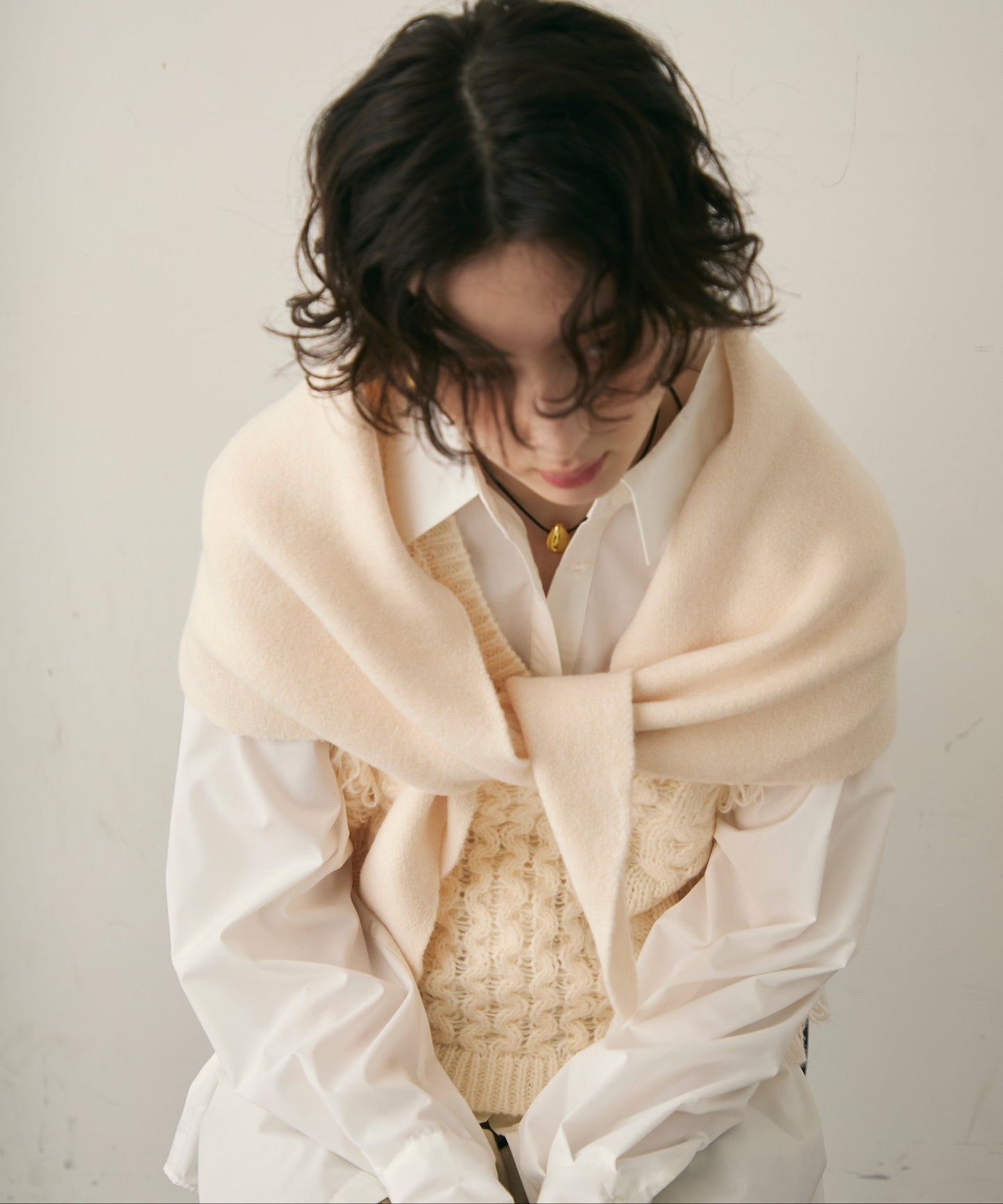 もちもちニットトライアングルスカーフ