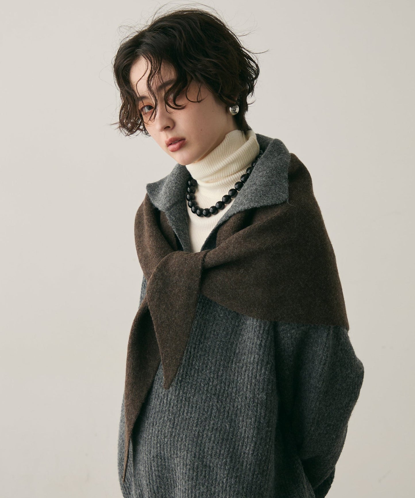 もちもちニットトライアングルスカーフ