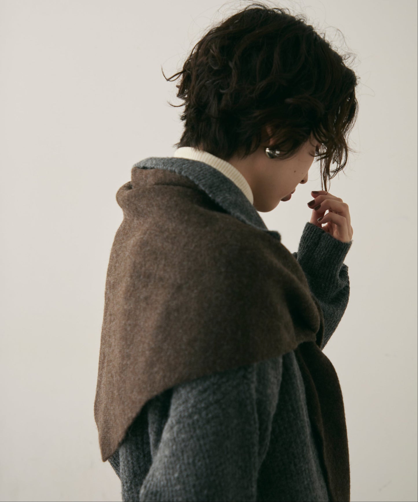 もちもちニットトライアングルスカーフ