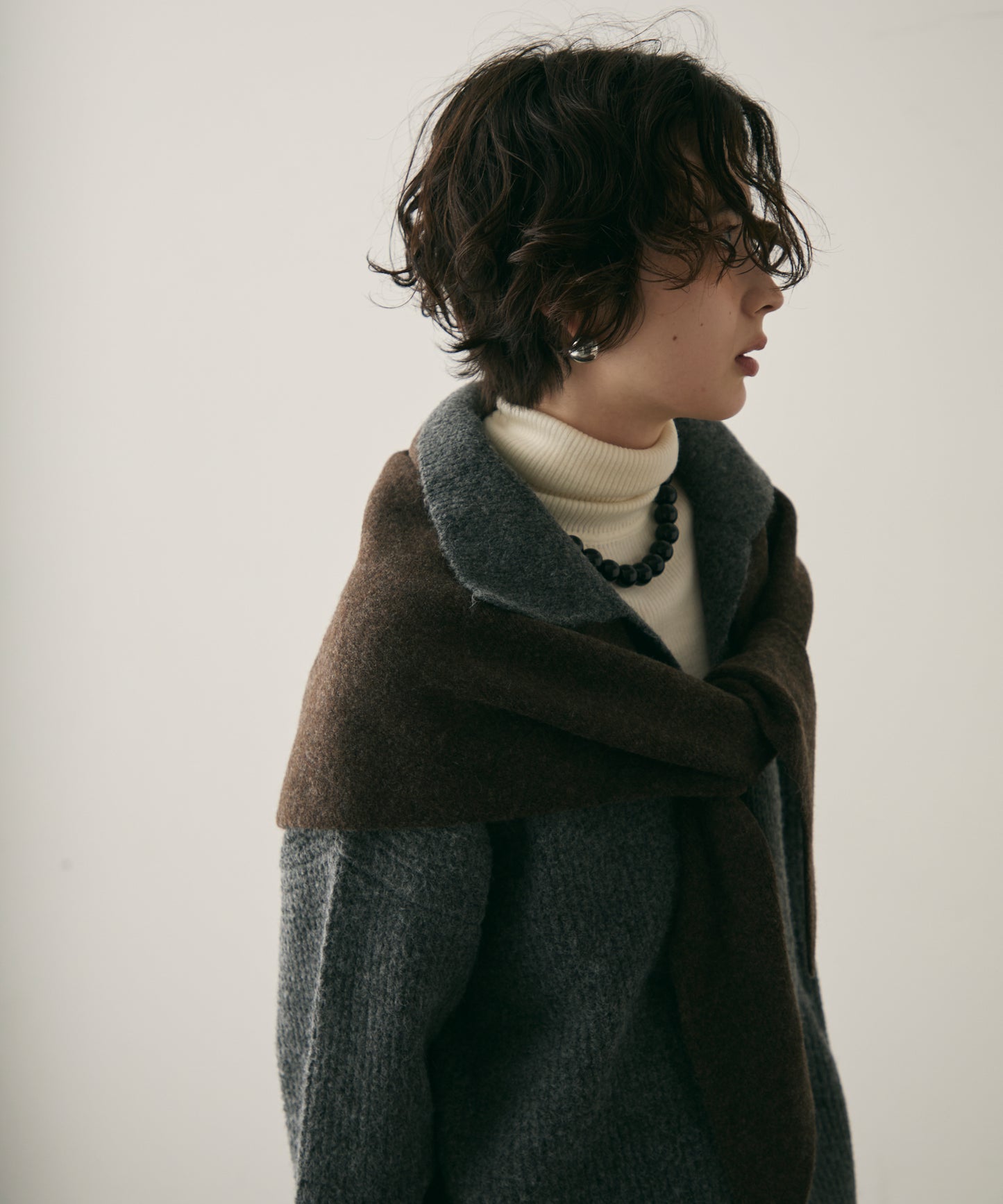 もちもちニットトライアングルスカーフ