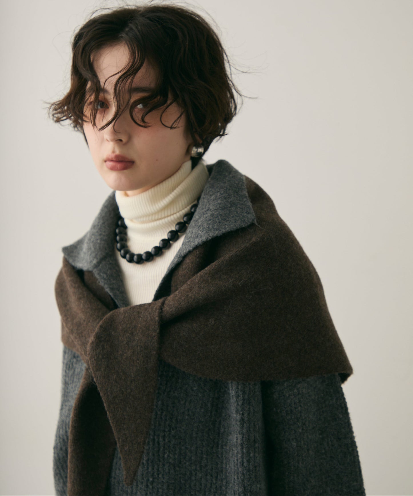 もちもちニットトライアングルスカーフ