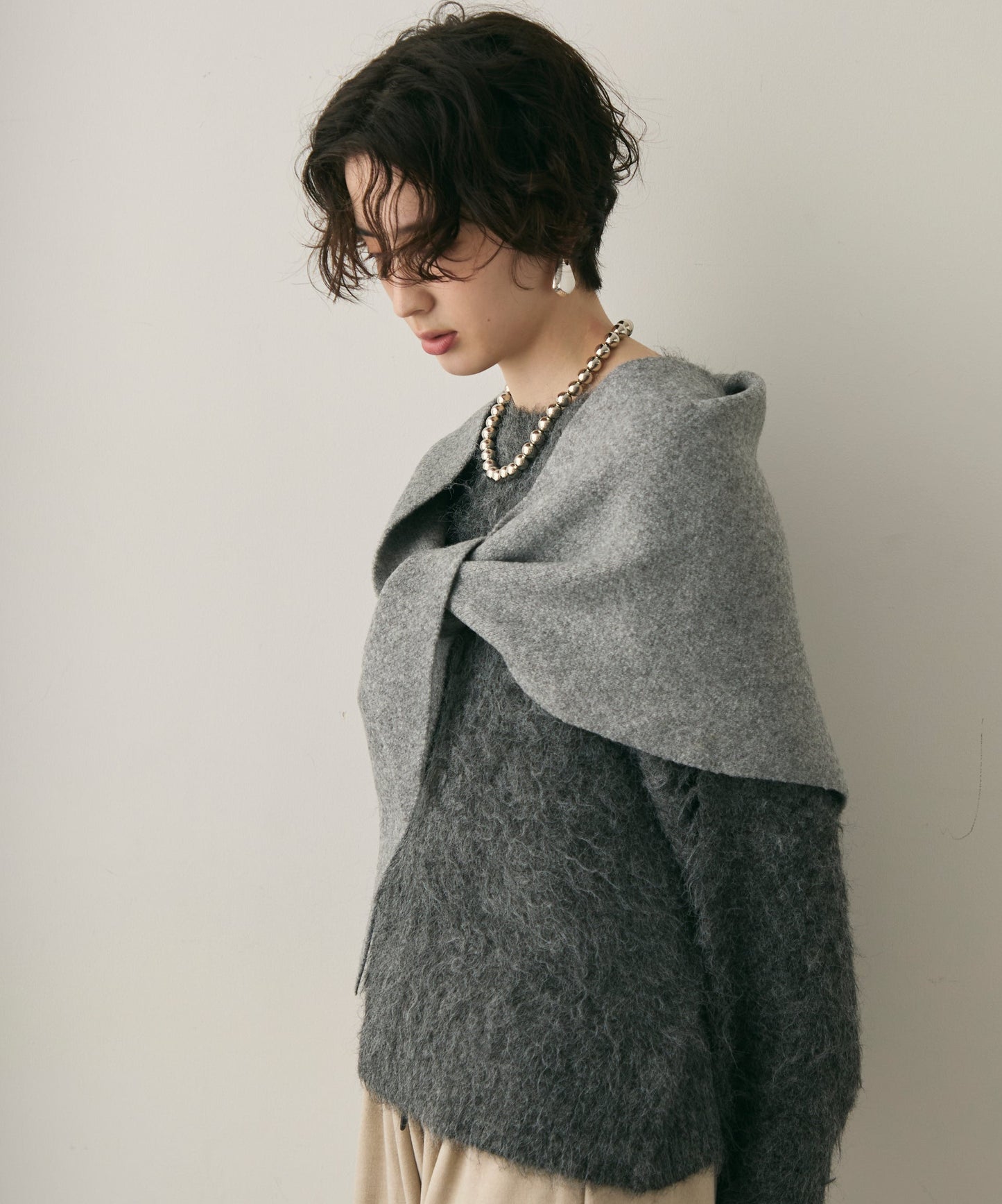 もちもちニットトライアングルスカーフ