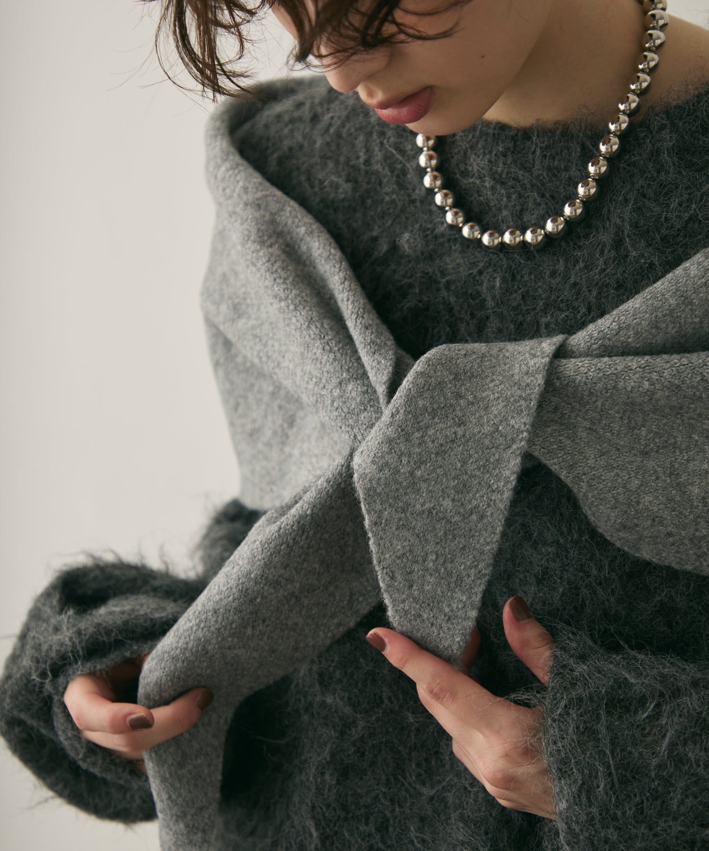 もちもちニットトライアングルスカーフ