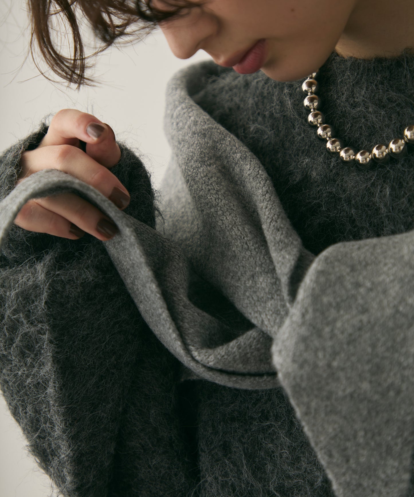 もちもちニットトライアングルスカーフ