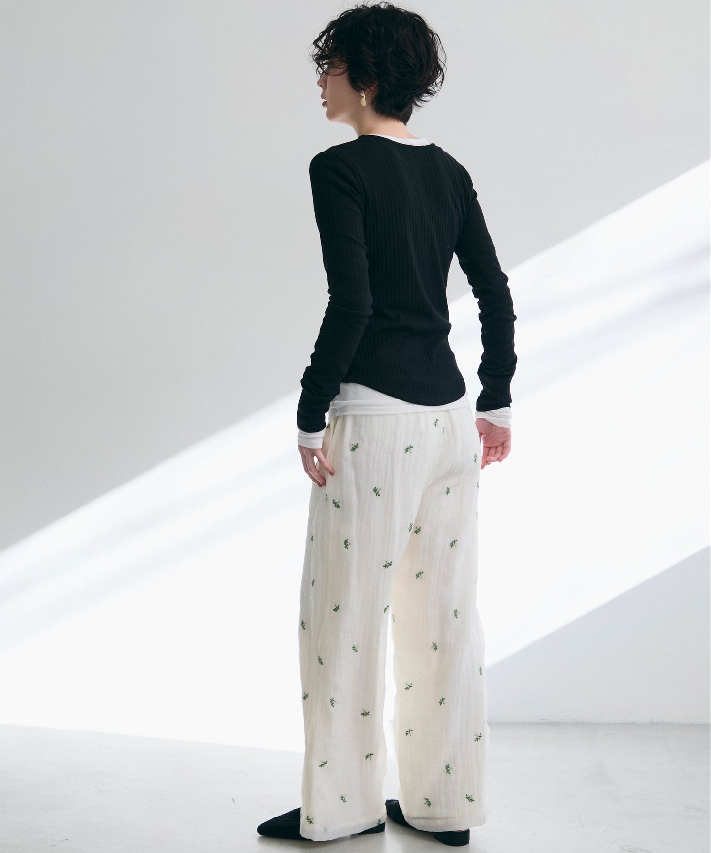 ランダムテレコヘンリーネックプルオーバー