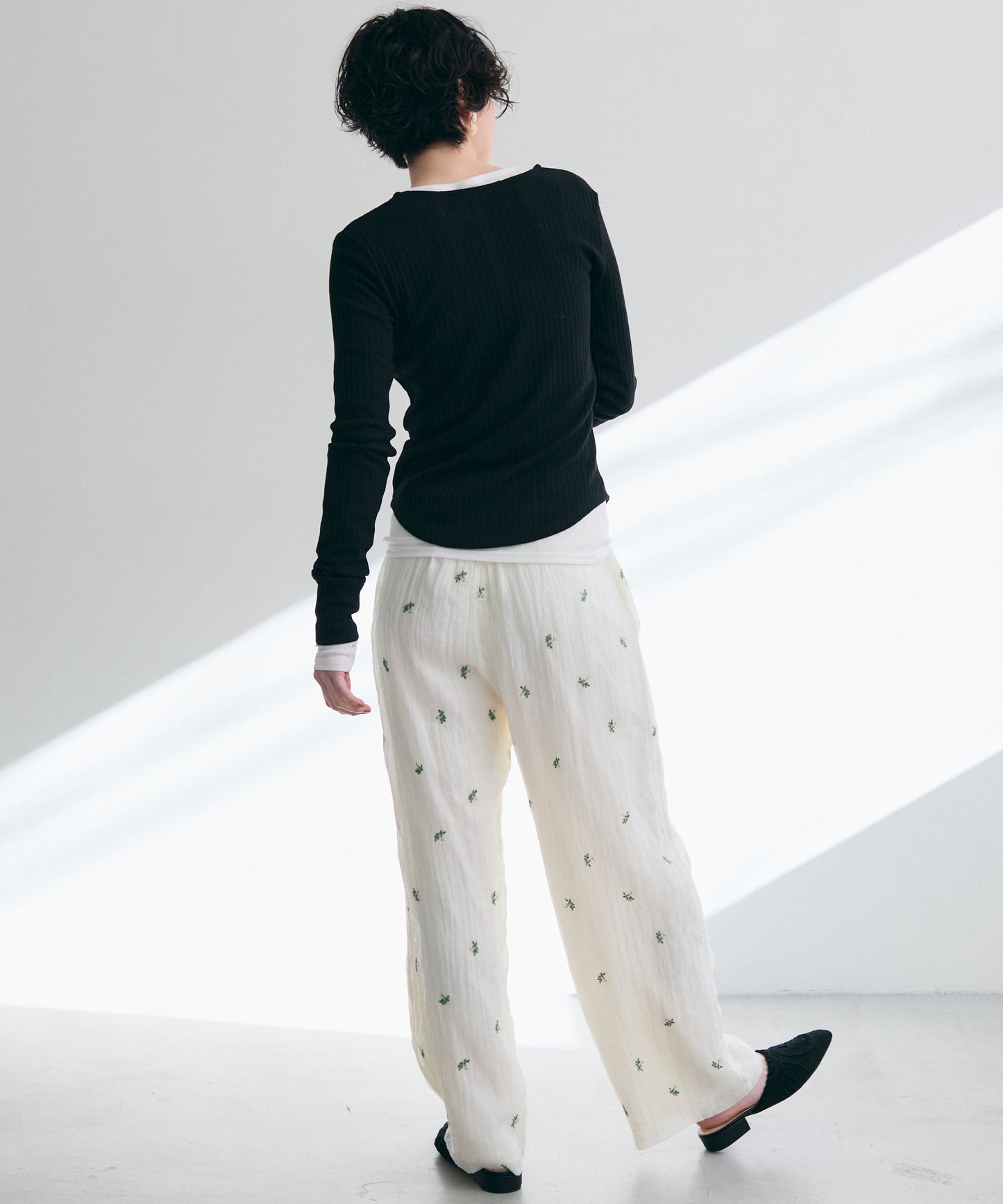 ランダムテレコヘンリーネックプルオーバー