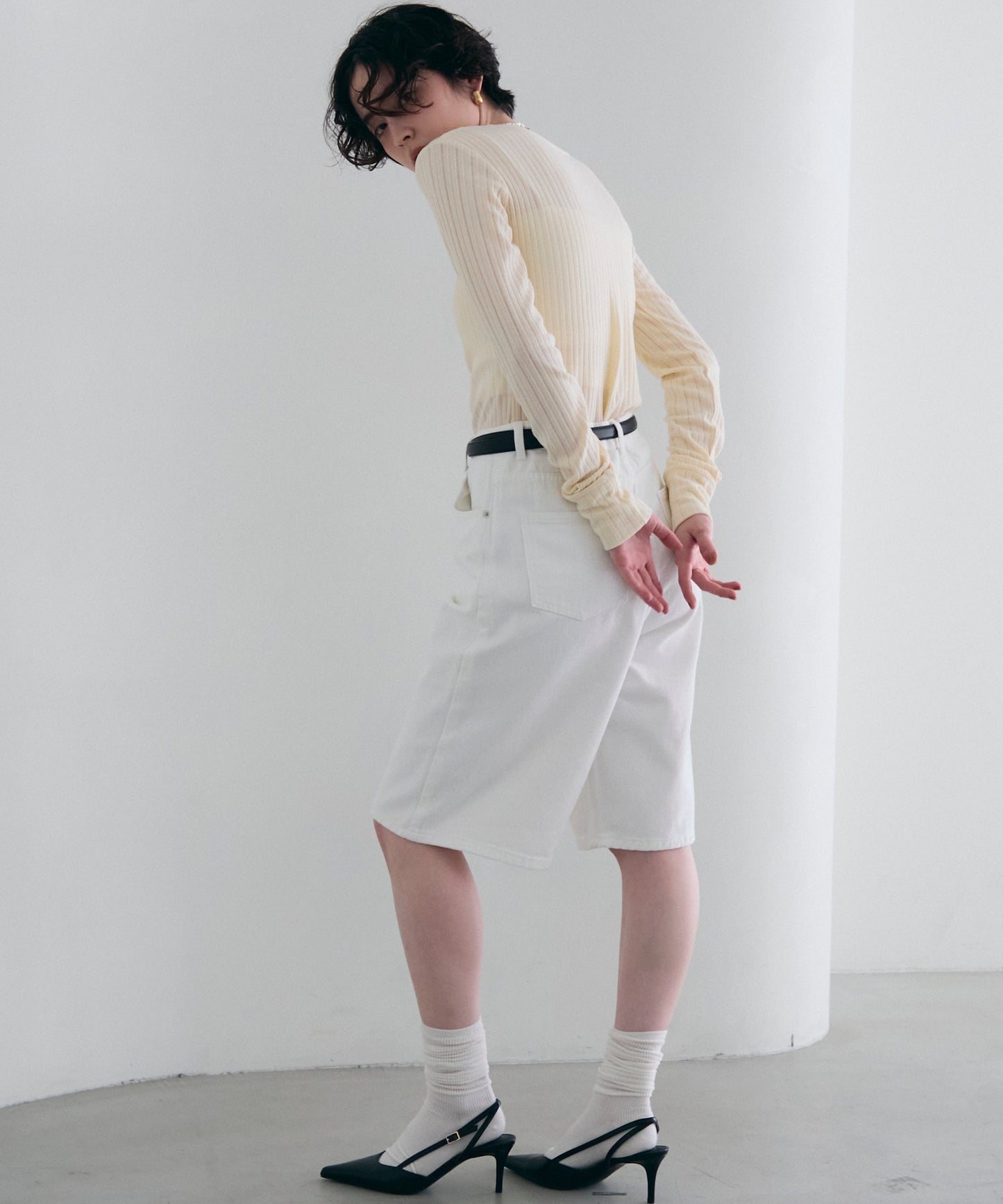 ランダムテレコヘンリーネックプルオーバー