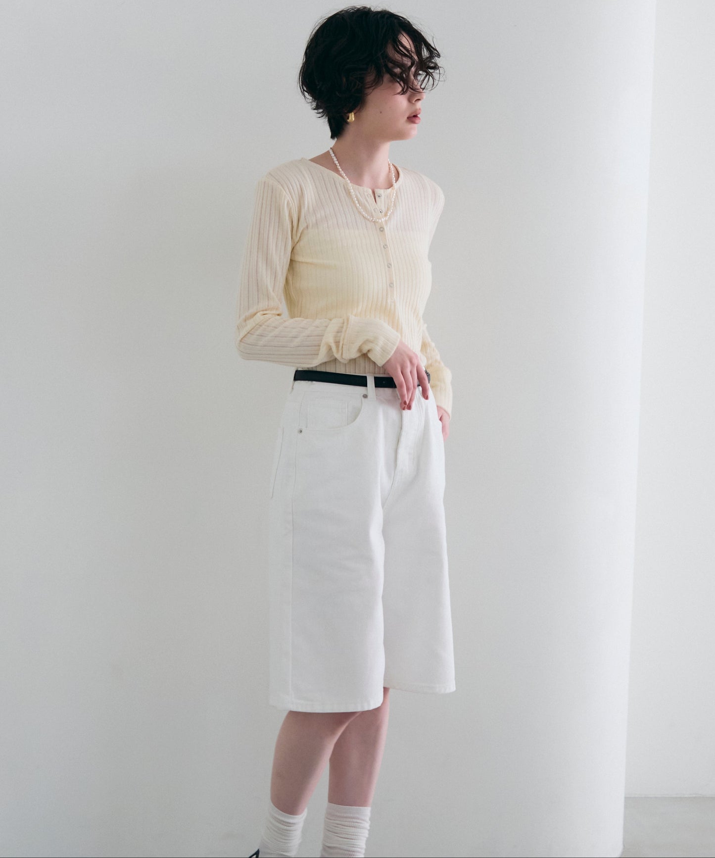 ランダムテレコヘンリーネックプルオーバー