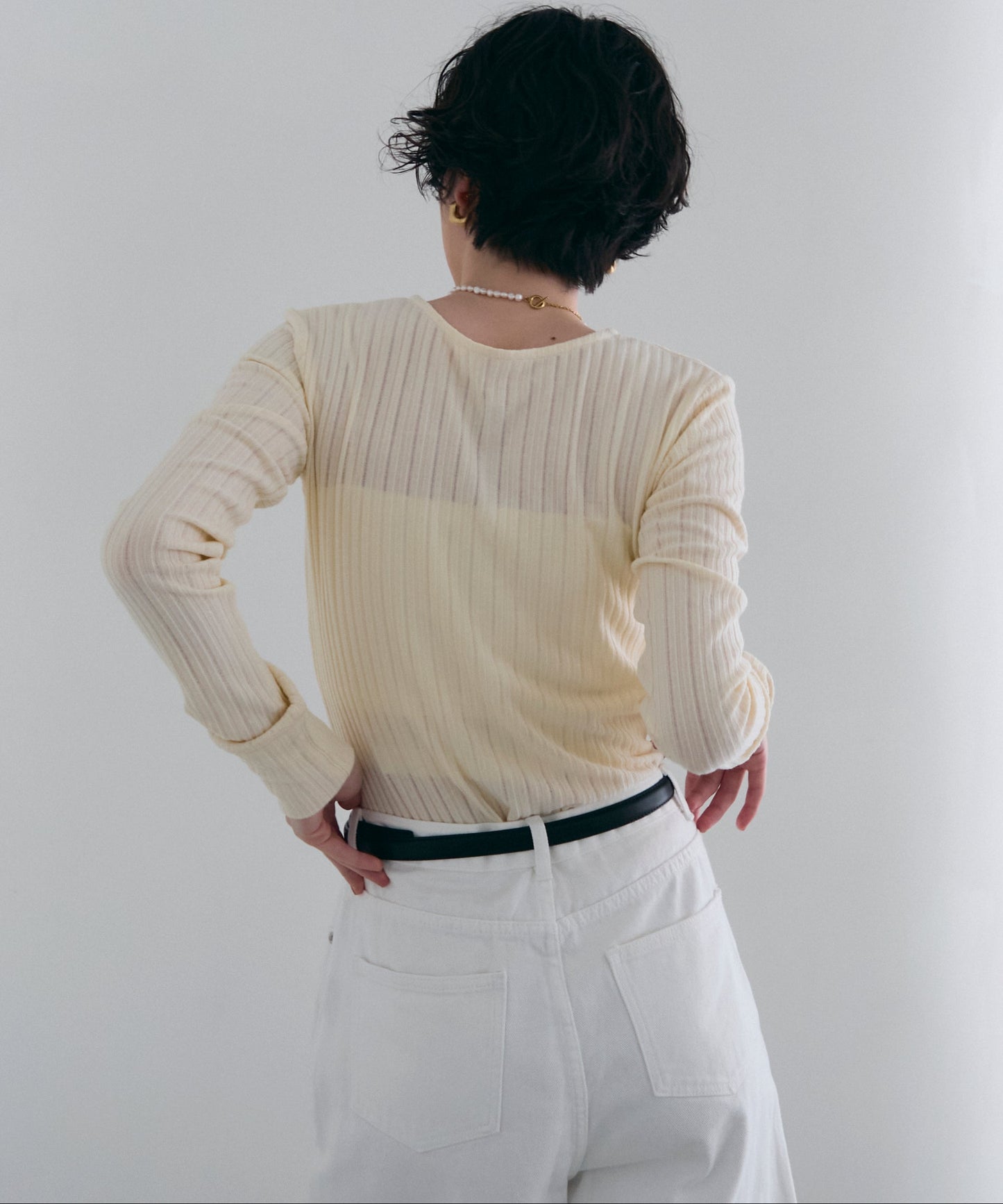 ランダムテレコヘンリーネックプルオーバー