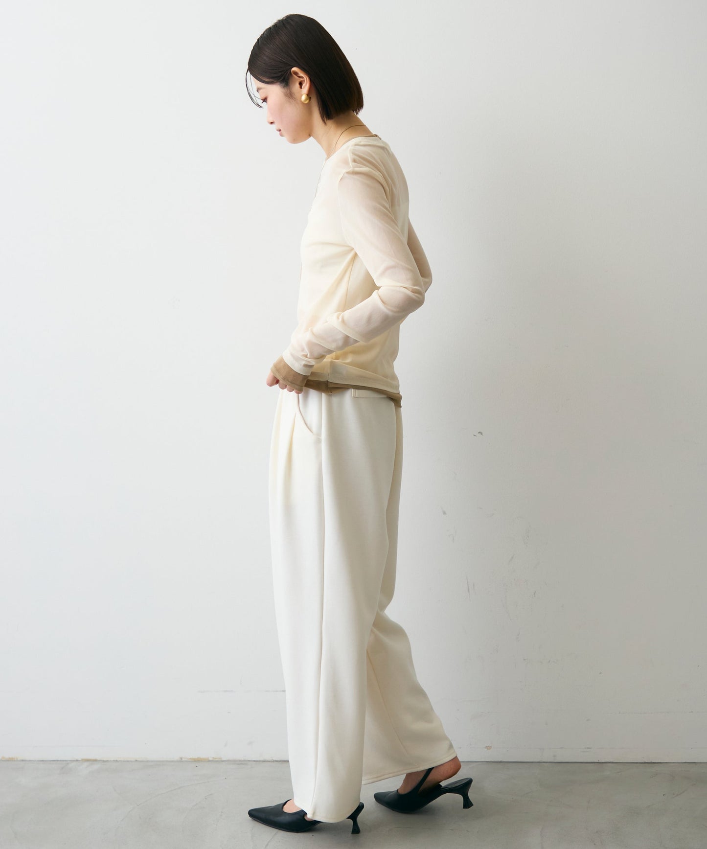 パワーメッシュレイヤード風シアープルオーバー