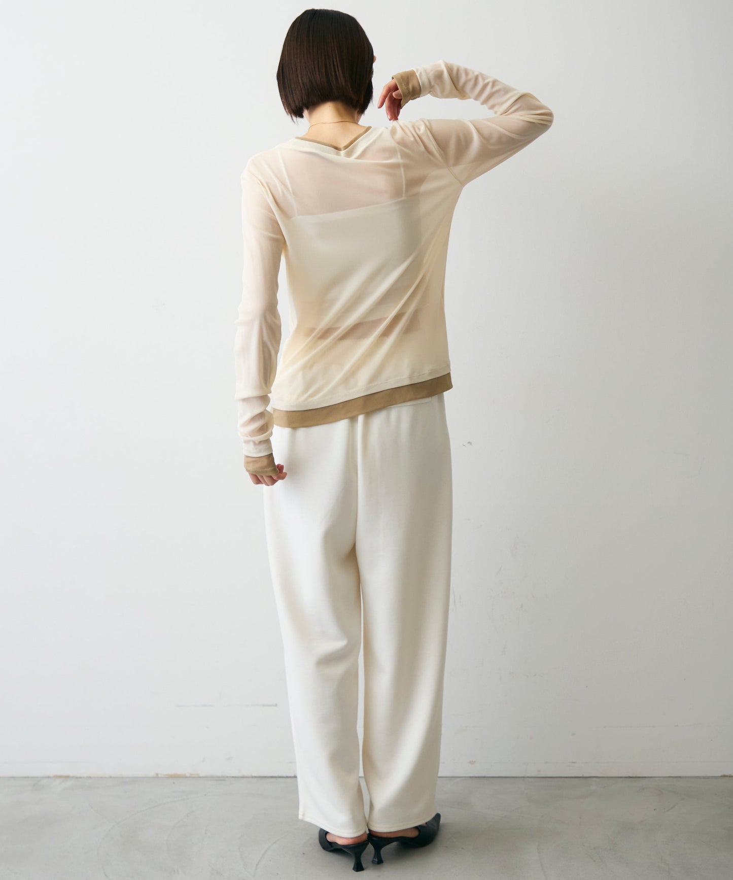 パワーメッシュレイヤード風シアープルオーバー