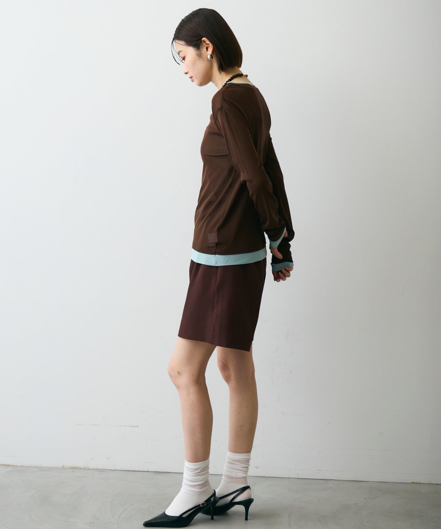 パワーメッシュレイヤード風シアープルオーバー