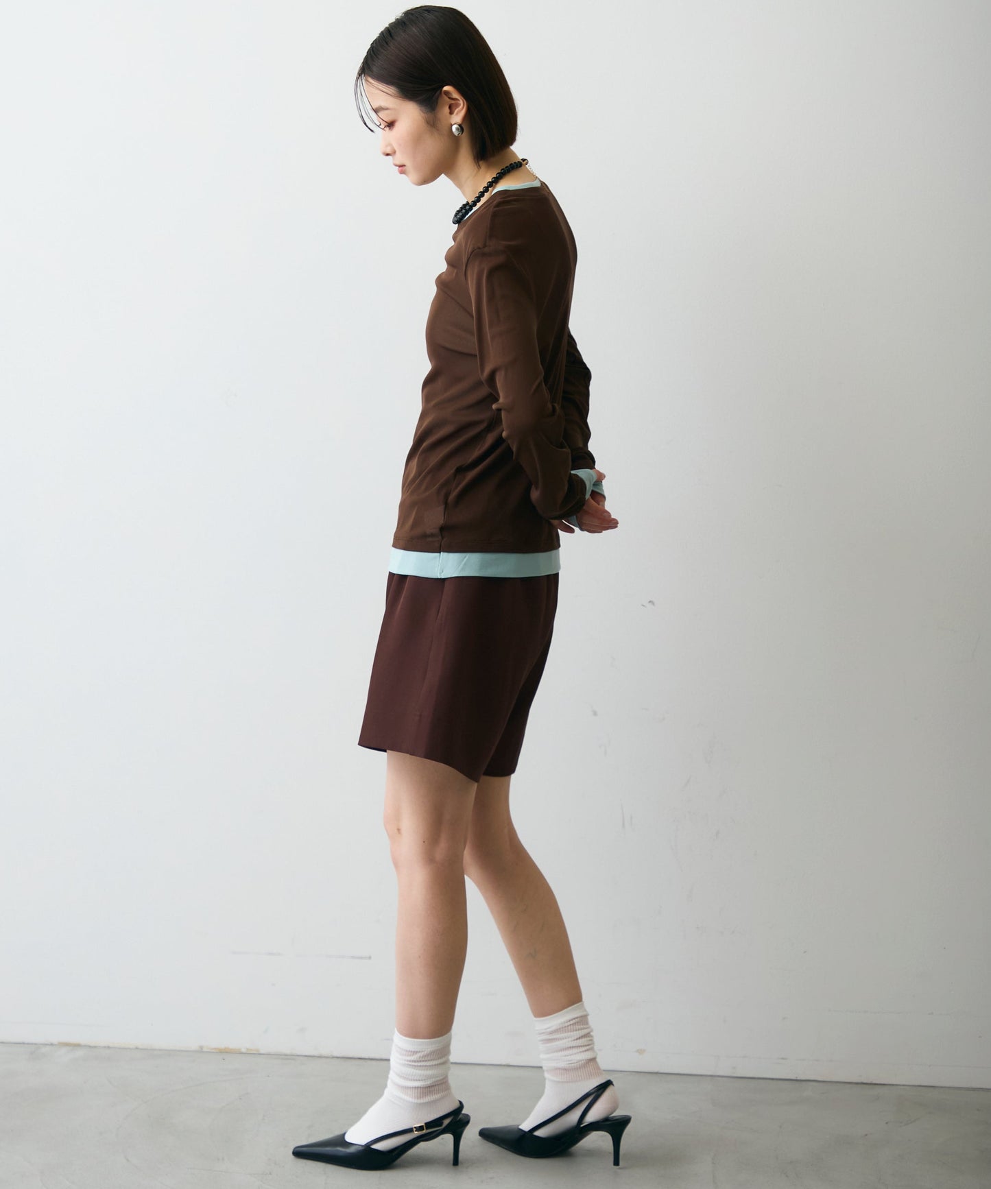 パワーメッシュレイヤード風シアープルオーバー