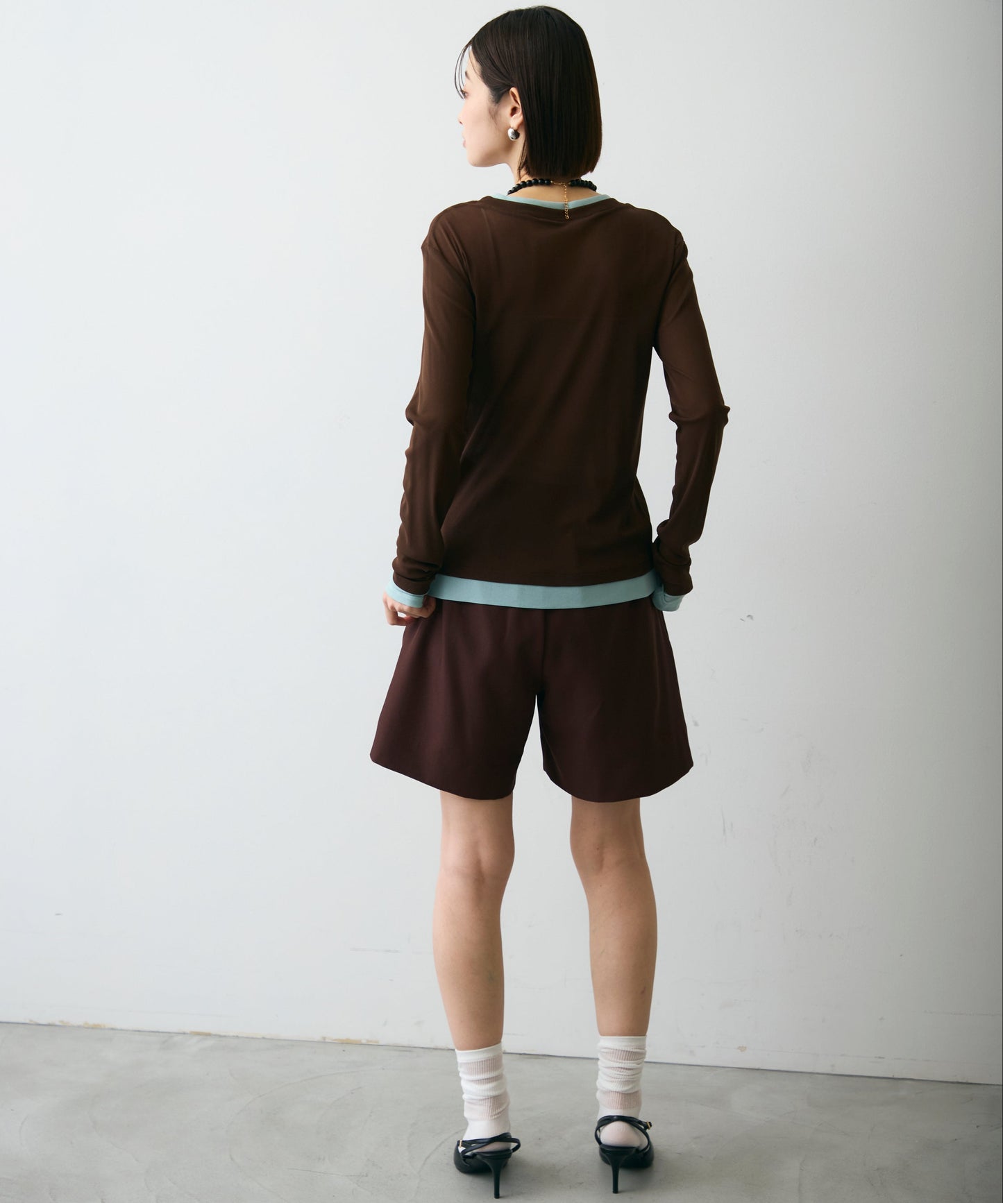 パワーメッシュレイヤード風シアープルオーバー