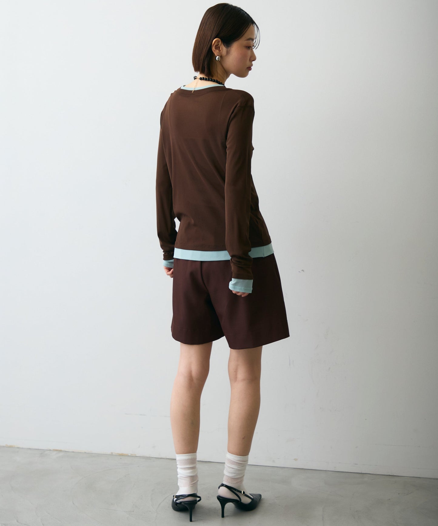 パワーメッシュレイヤード風シアープルオーバー