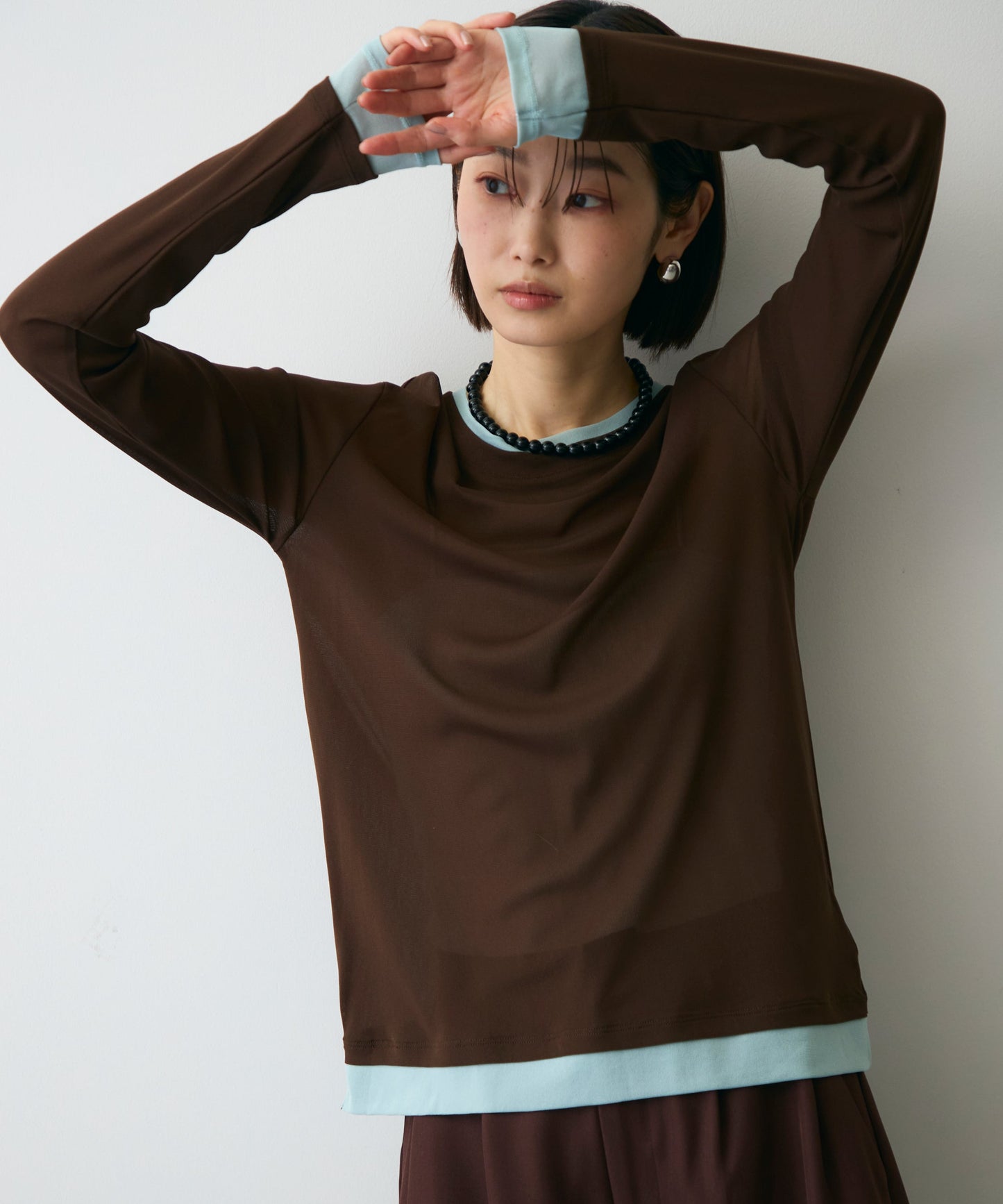 パワーメッシュレイヤード風シアープルオーバー