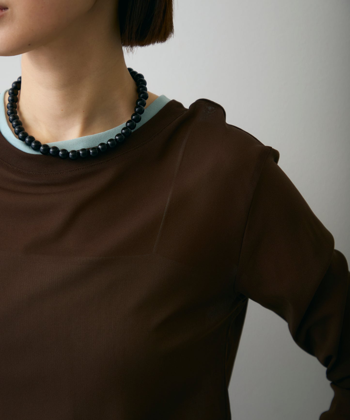 パワーメッシュレイヤード風シアープルオーバー