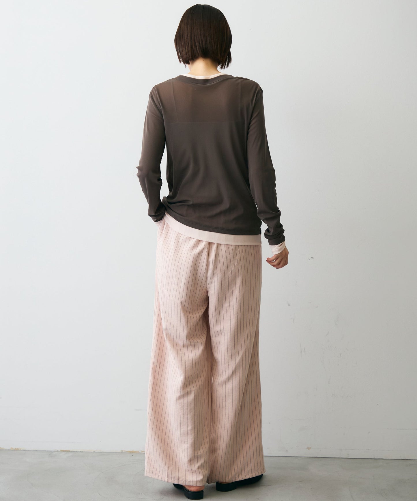 パワーメッシュレイヤード風シアープルオーバー