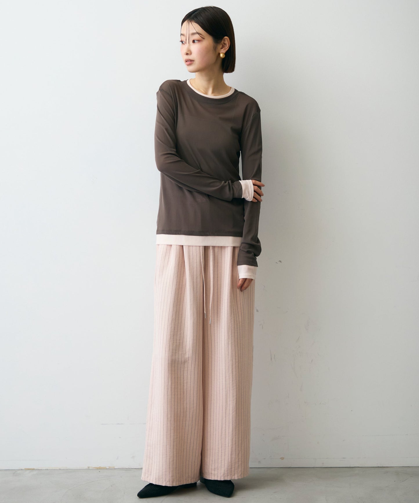 パワーメッシュレイヤード風シアープルオーバー