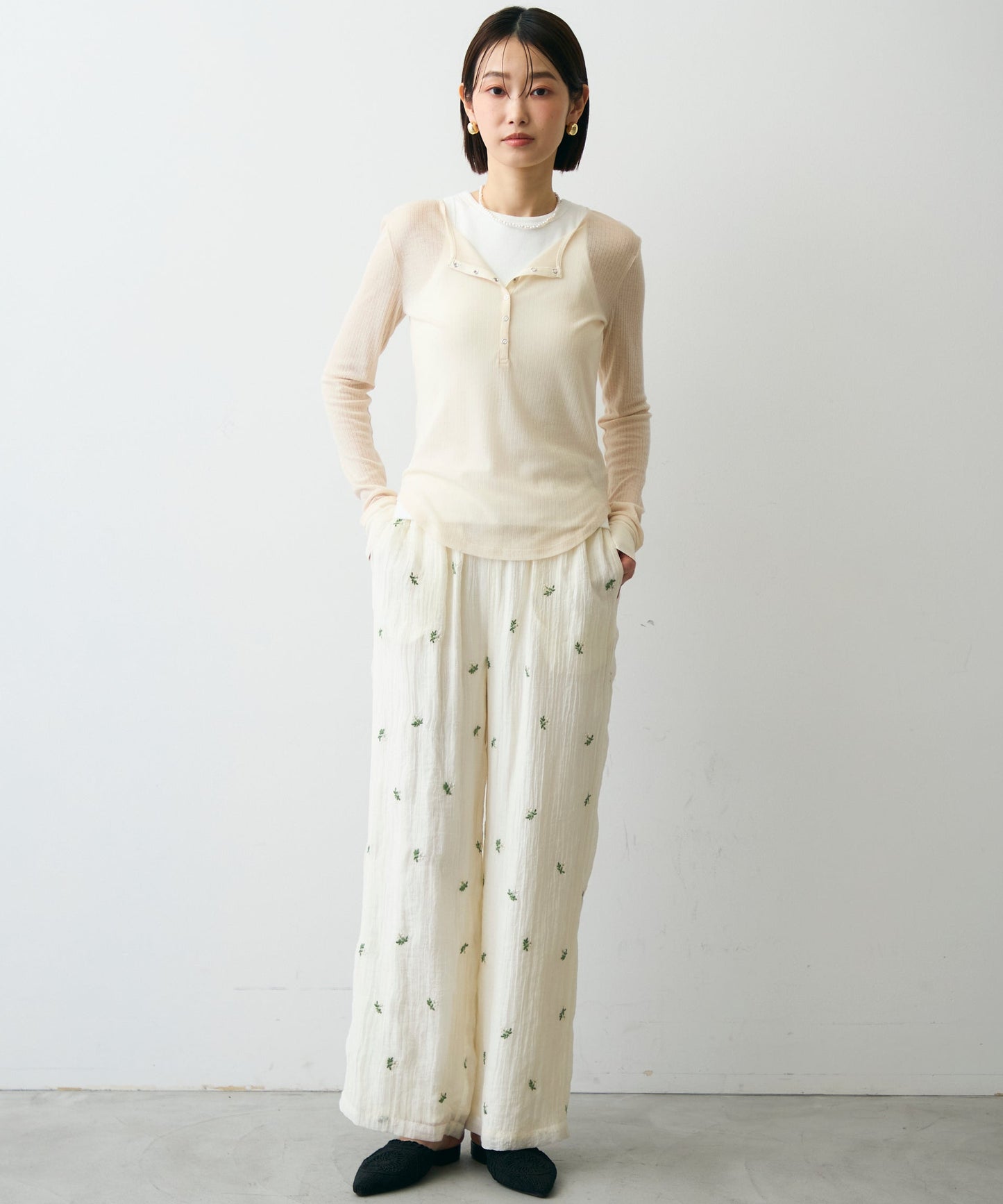 シアーテレコヘンリーネックプルオーバー