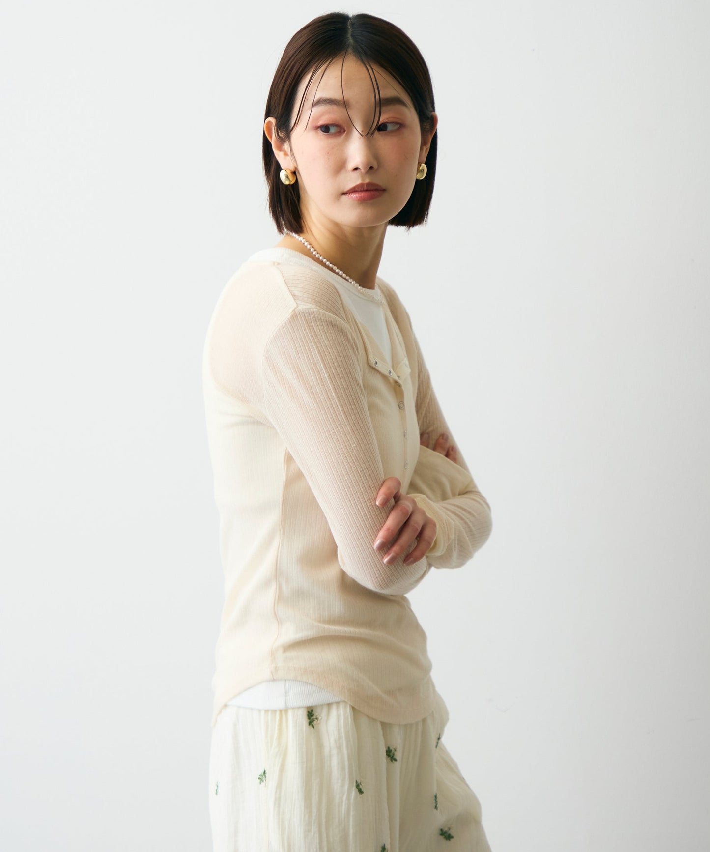 シアーテレコヘンリーネックプルオーバー