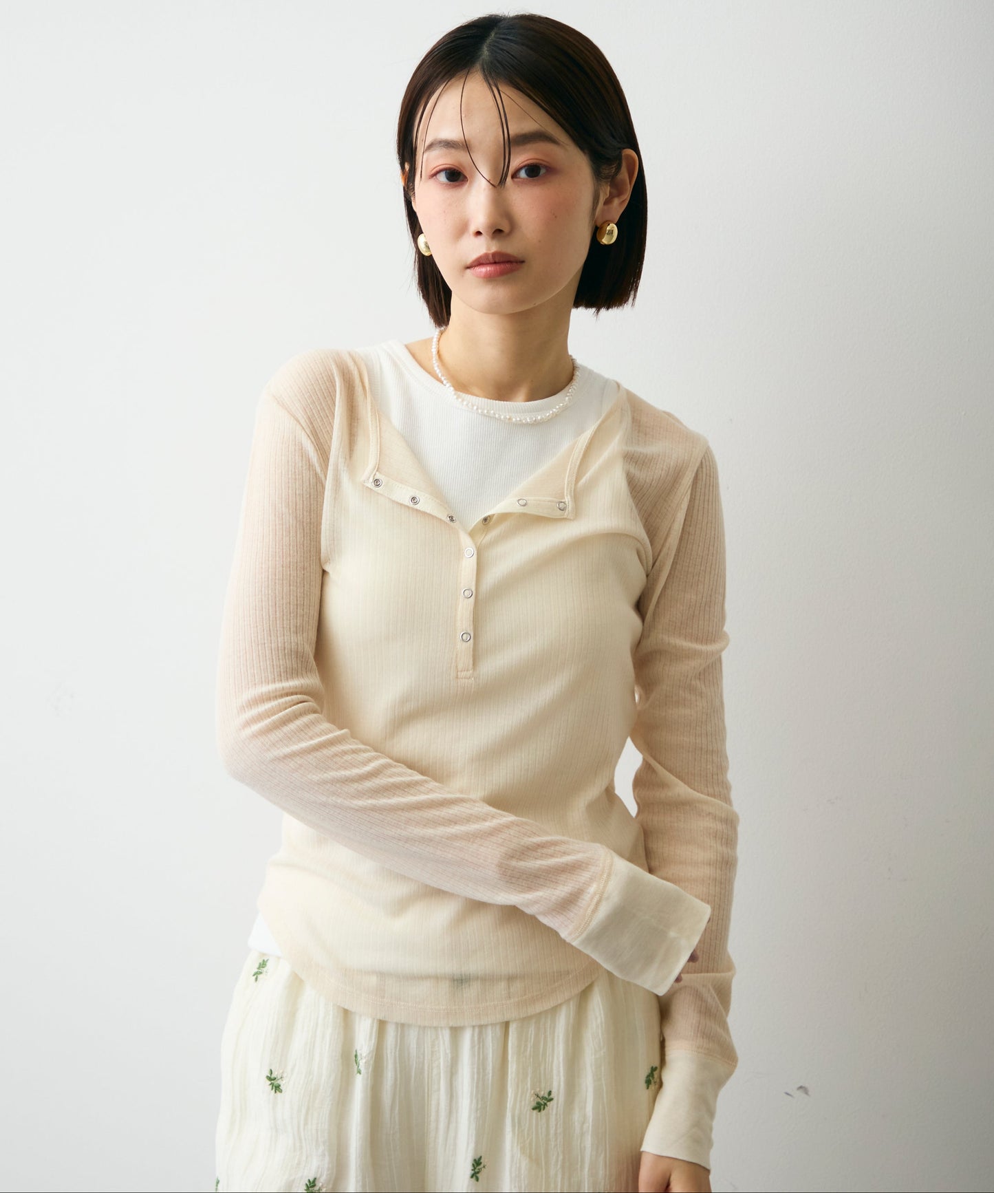 シアーテレコヘンリーネックプルオーバー