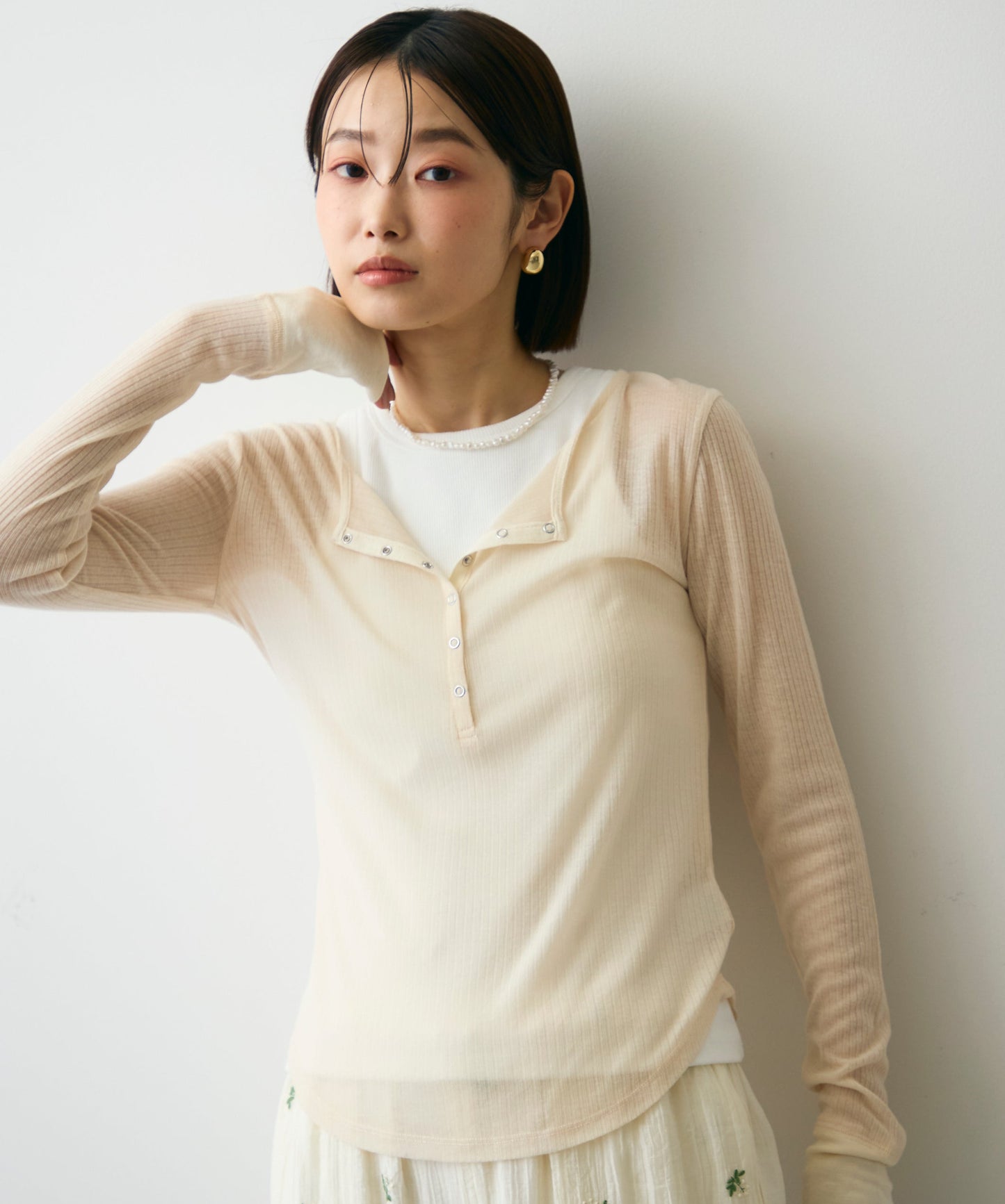 シアーテレコヘンリーネックプルオーバー