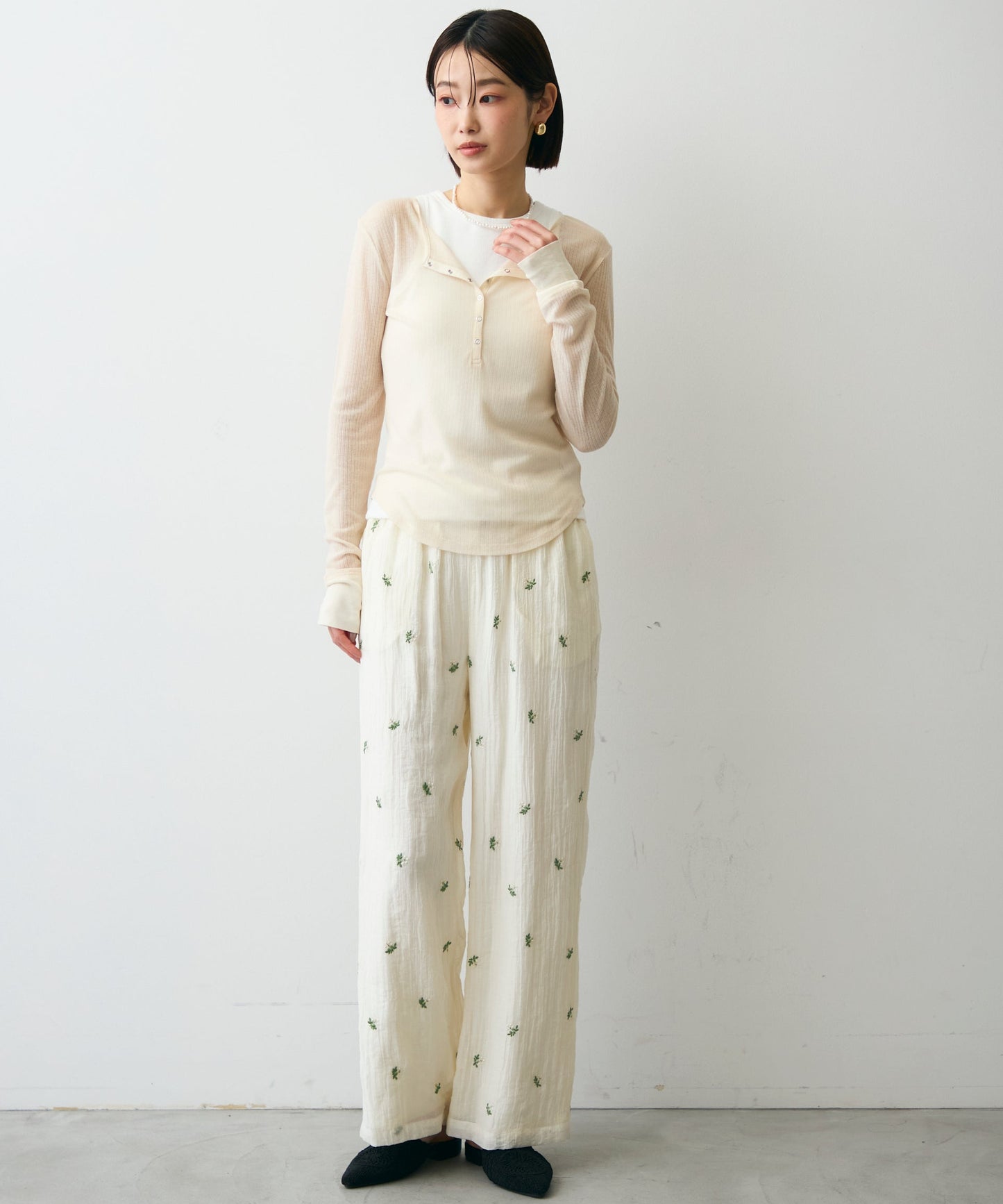 シアーテレコヘンリーネックプルオーバー