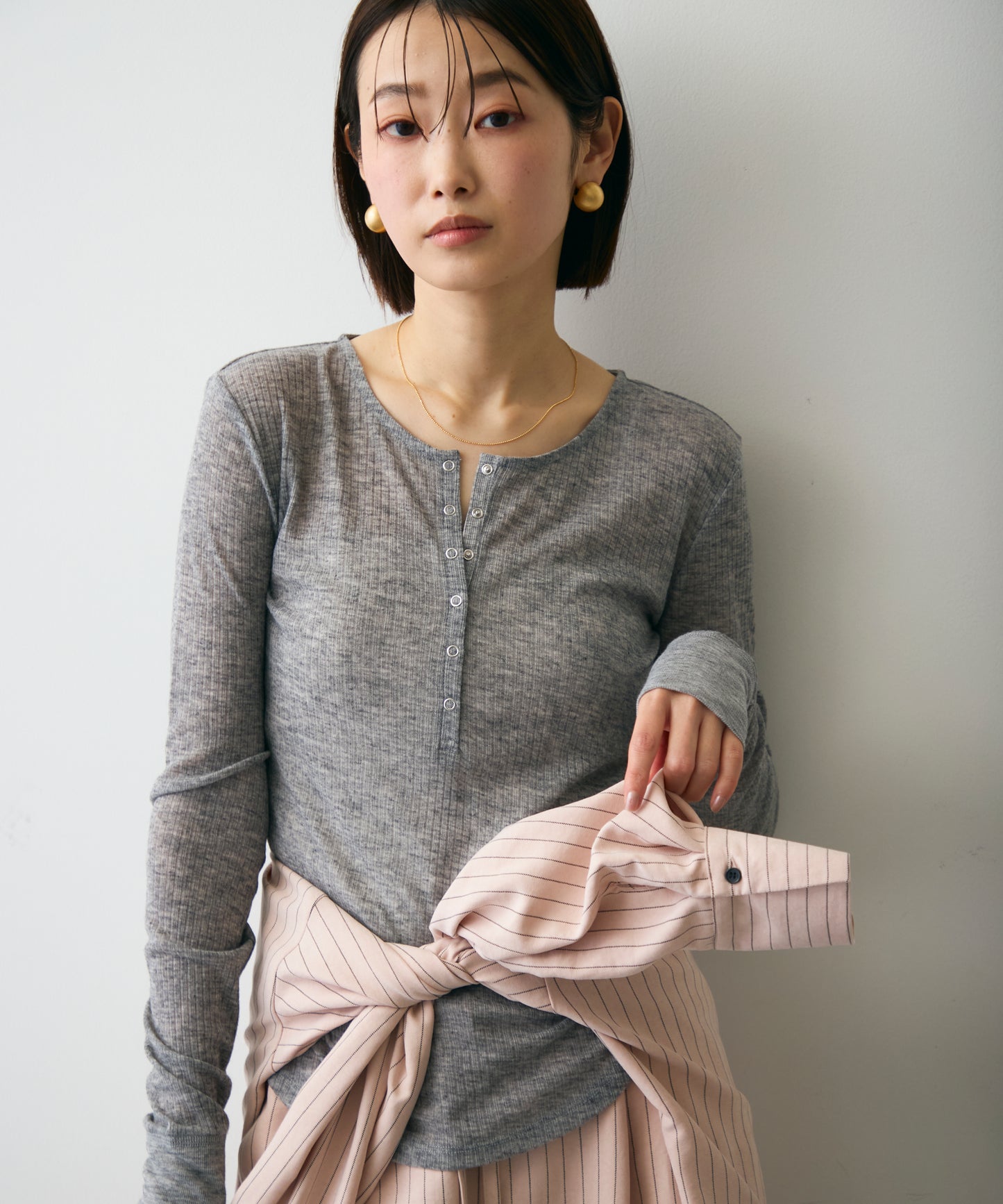 シアーテレコヘンリーネックプルオーバー