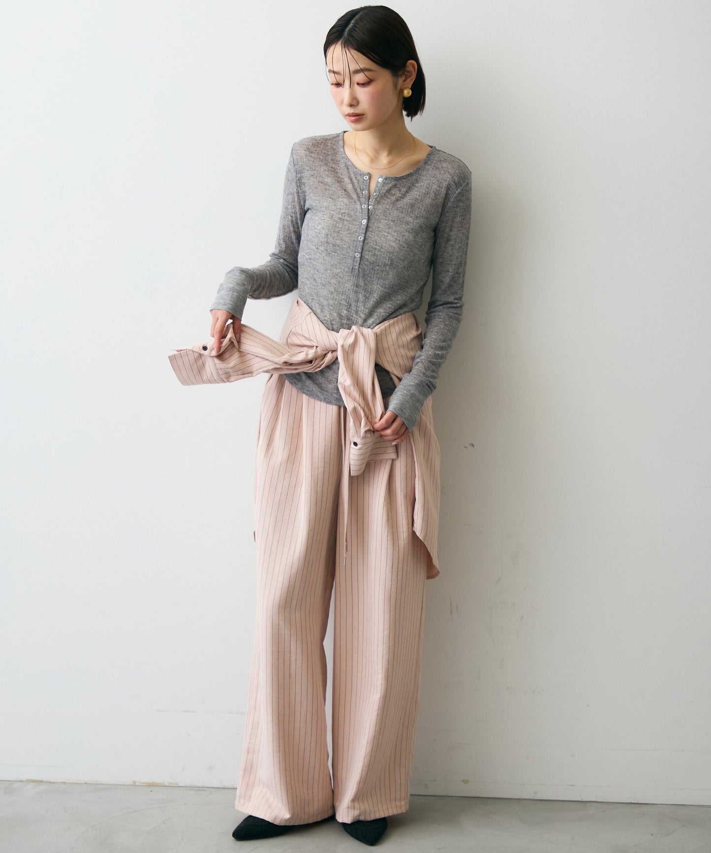 シアーテレコヘンリーネックプルオーバー