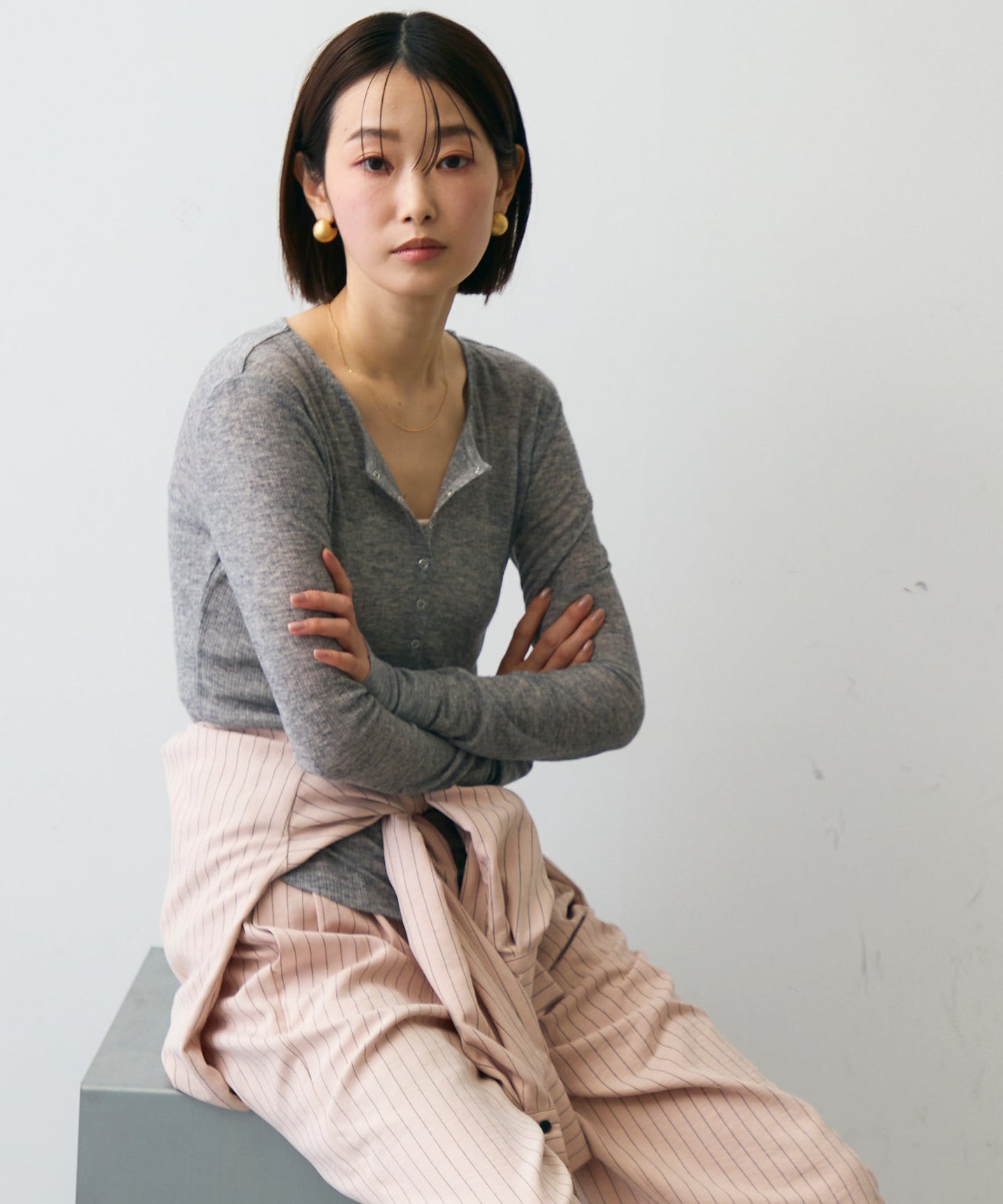 シアーテレコヘンリーネックプルオーバー