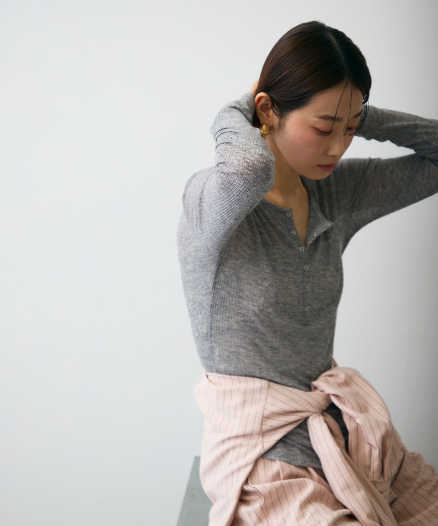 シアーテレコヘンリーネックプルオーバー