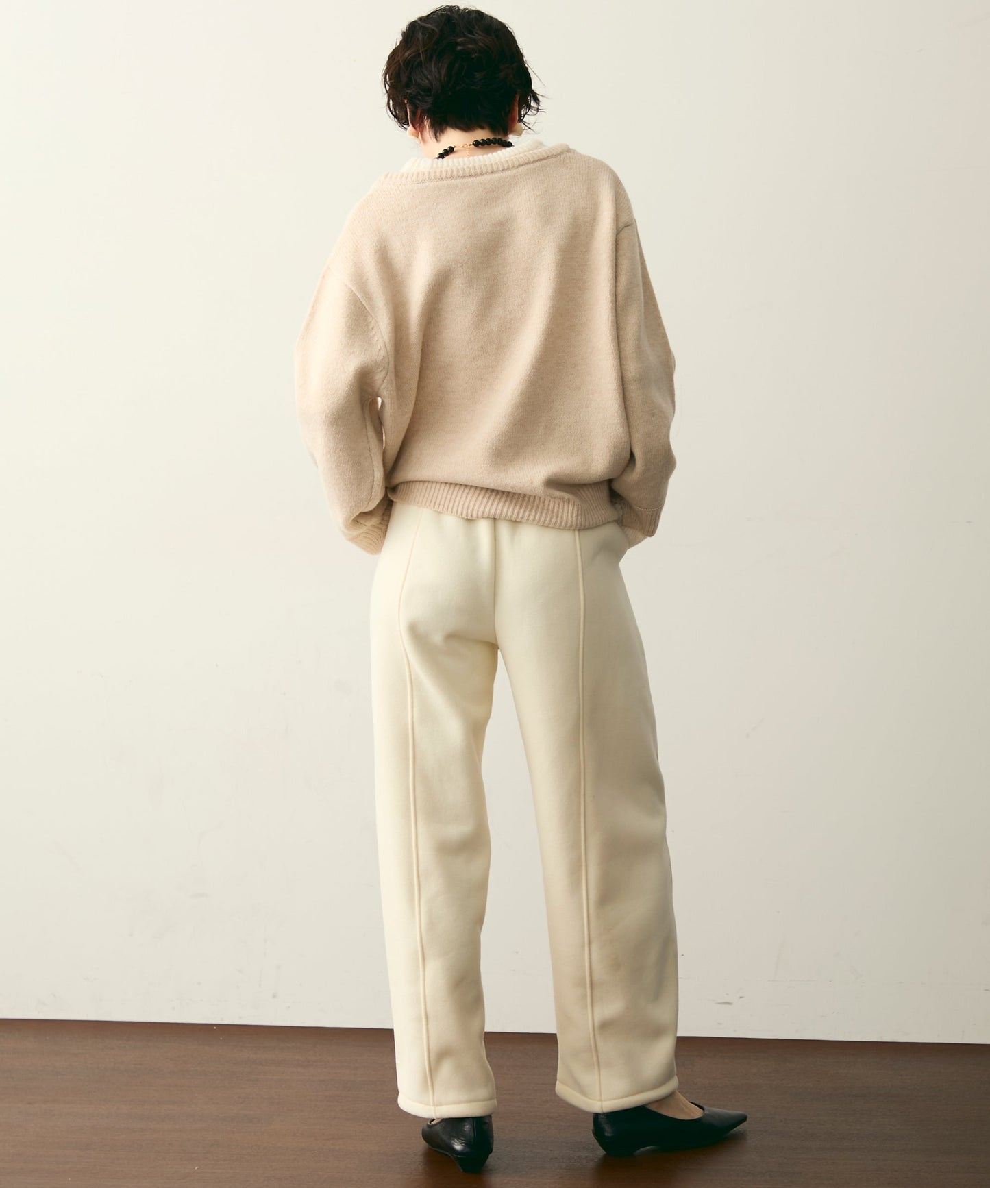 フェイクレイヤードニットプルオーバー