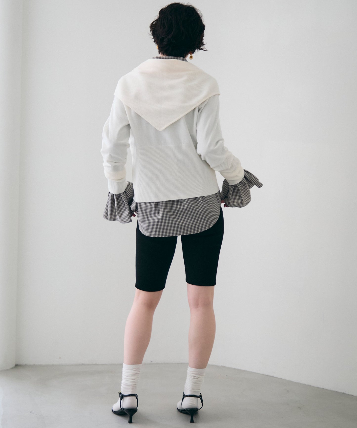 クルーネックカーディガン＆ストールSET